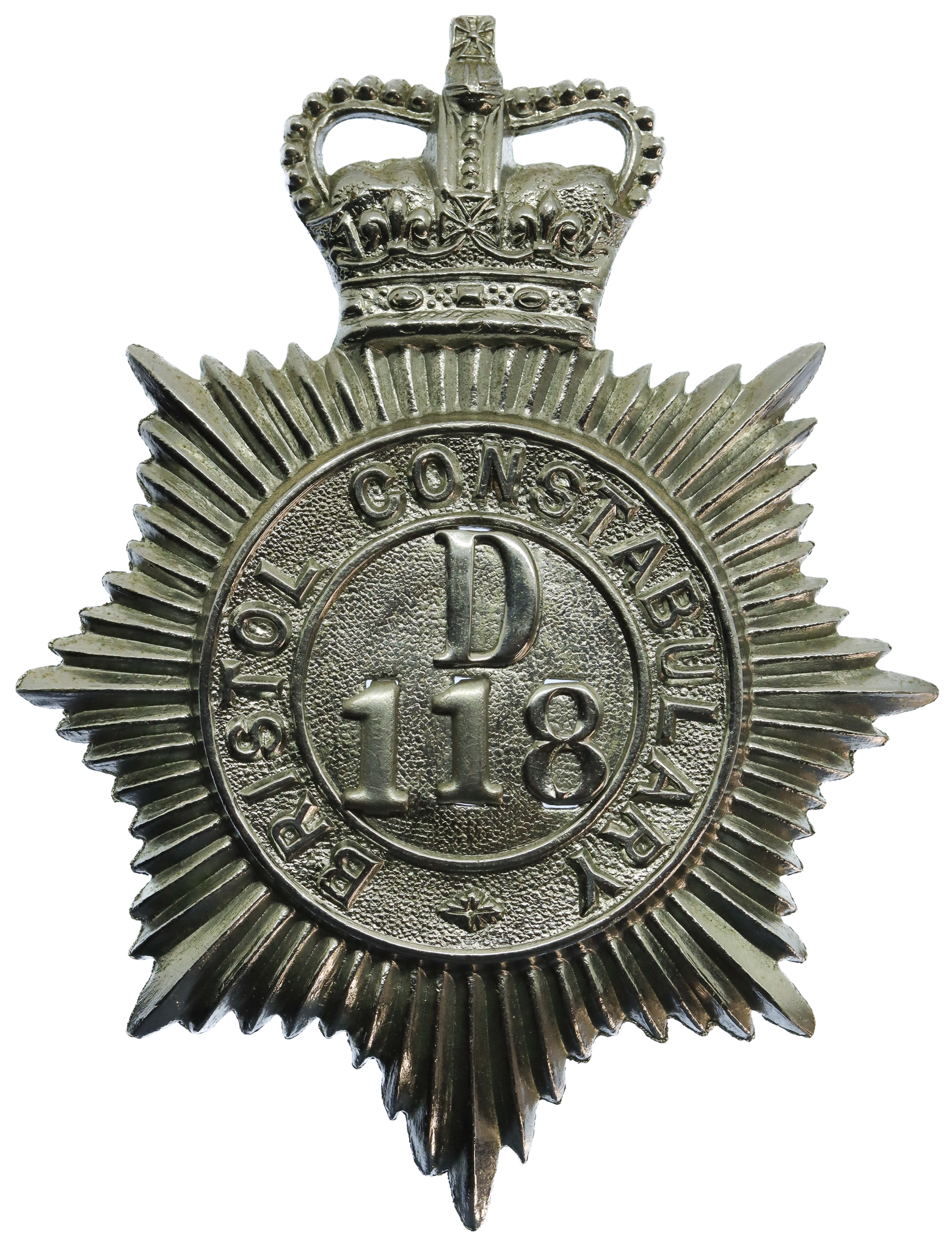 Bristol Constabulary Helmet Plate - Queen's Crown (D118)