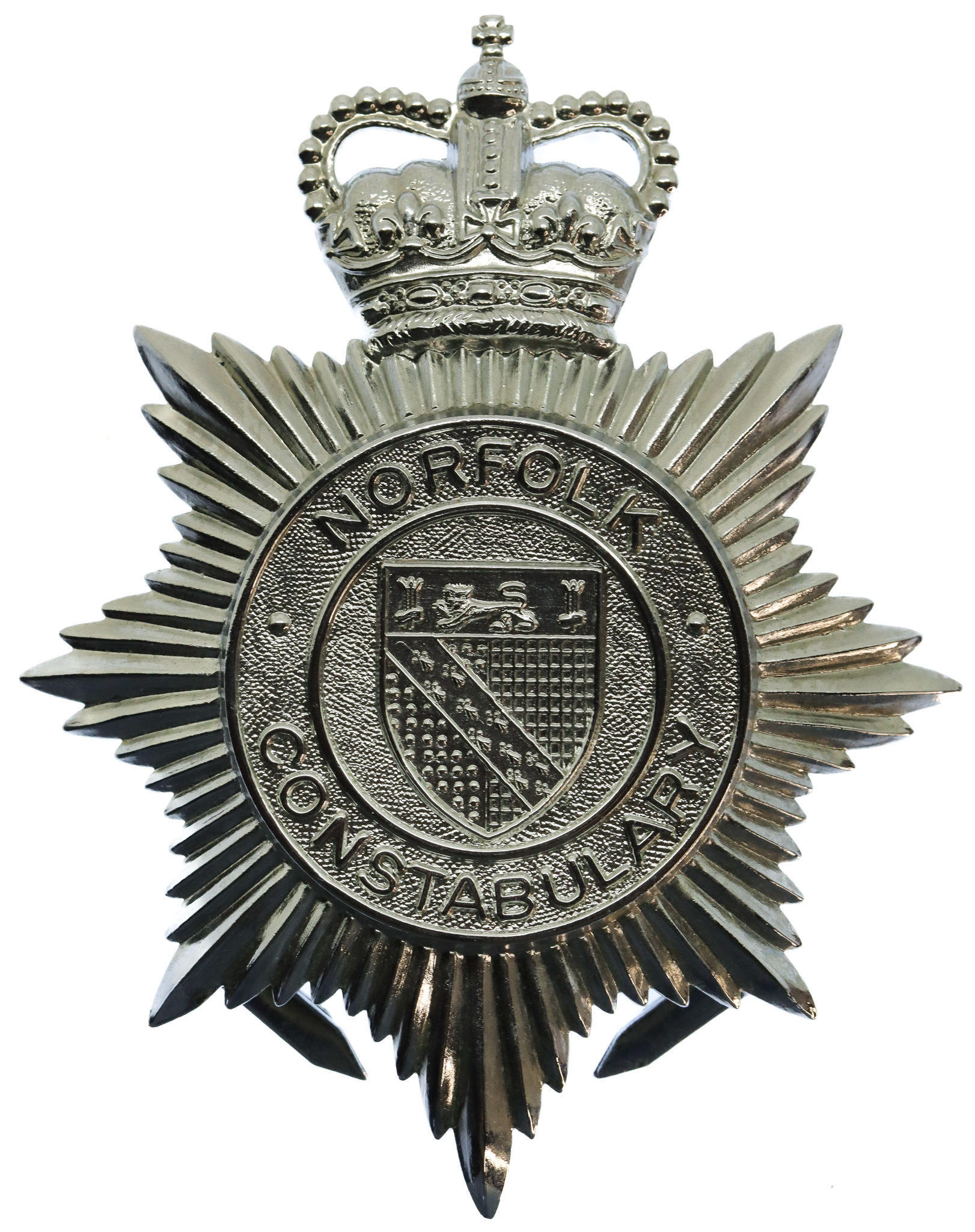 Norfolk Constabulary Helmet Plate - Queen's Crown