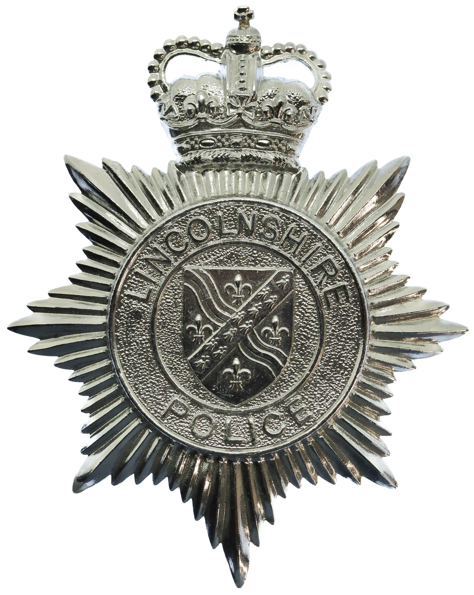Lincolnshire Police Helmet Plate - Queen's Crown