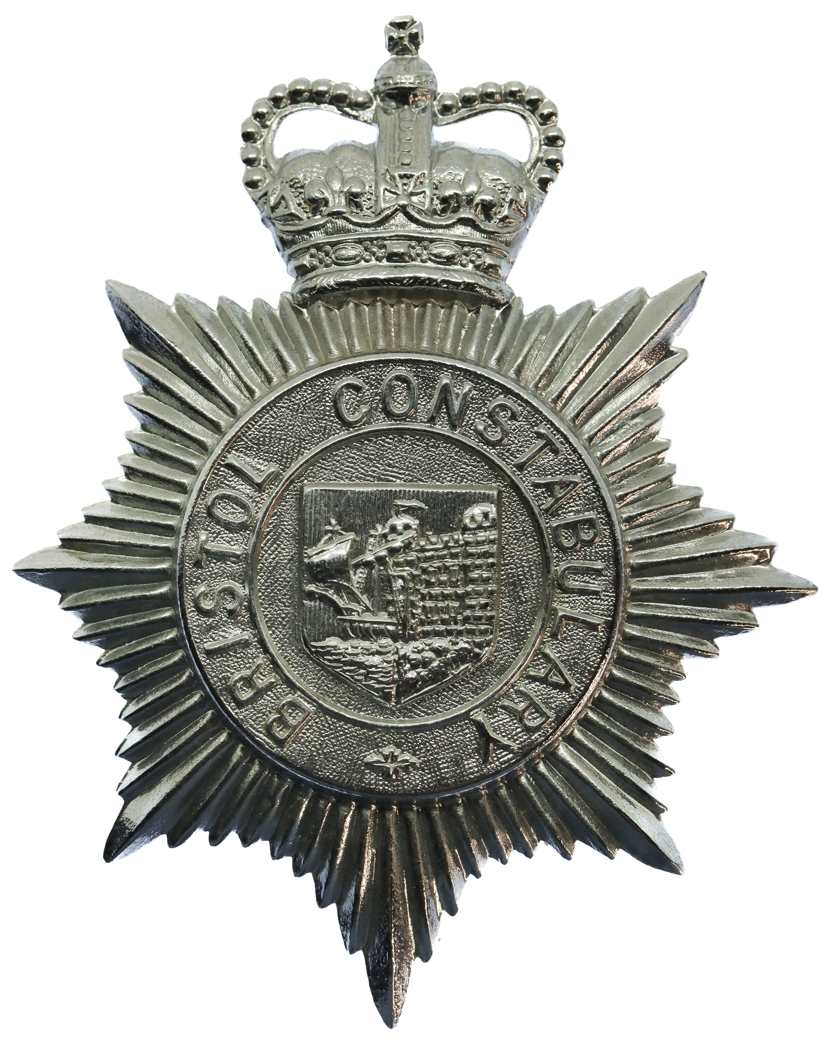Bristol Constabulary Helmet Plate - Queen's Crown