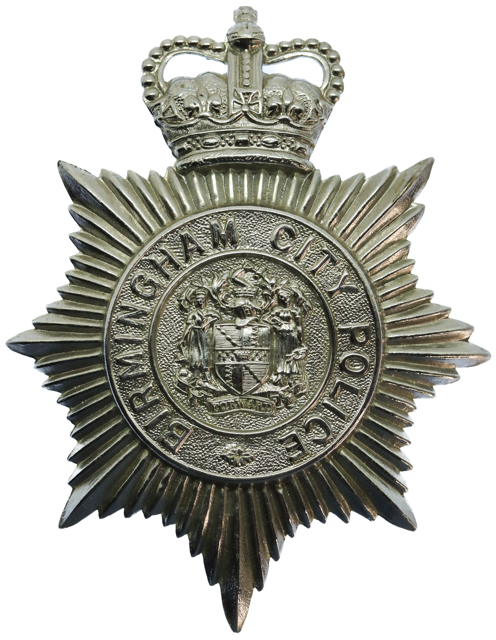 Birmingham City Police Helmet Plate - Queen's Crown