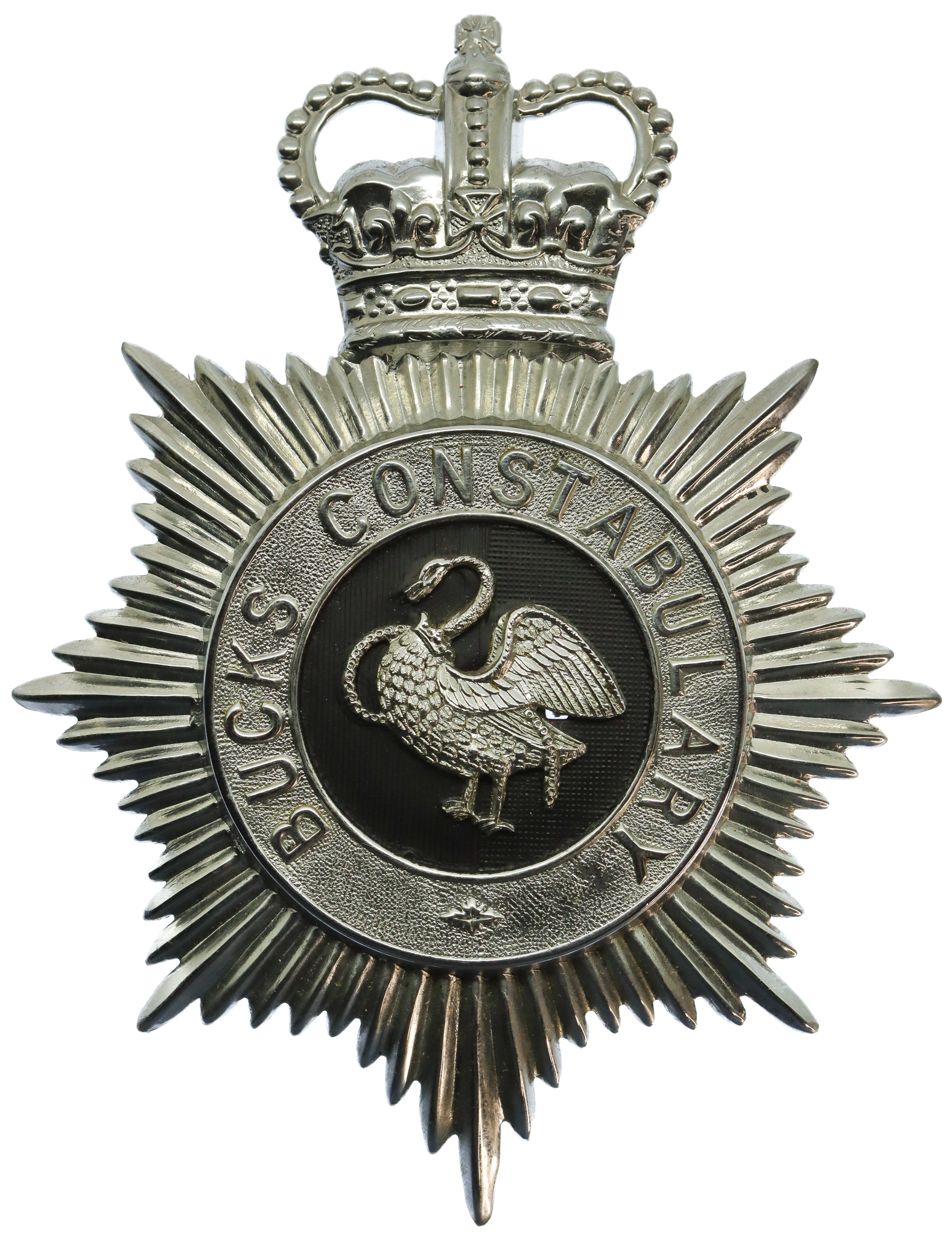 Buckinghamshire Constabulary Helmet Plate - Queen's Crown