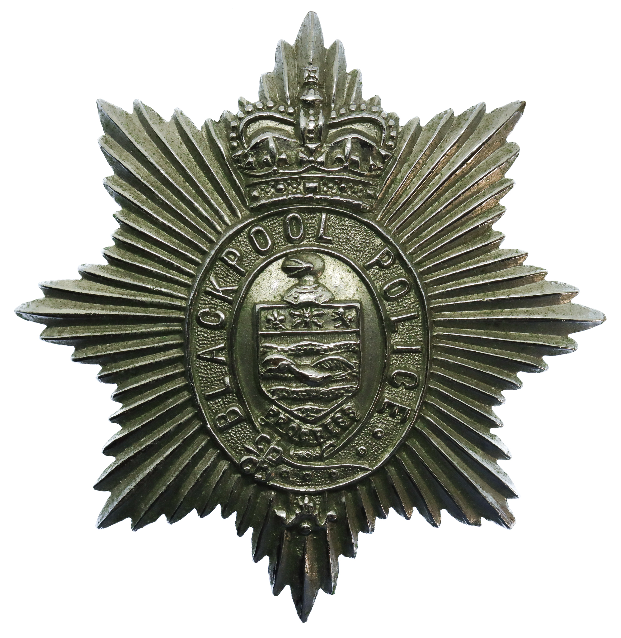 Blackpool Police Helmet Plate - Queen's Crown