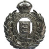 Lancashire Constabulary Chrome Wreath Helmet Plate - King's Crown