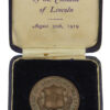 WW1 Bronze Commemorative Medallion - In Token of Lincoln's Gratitude 1914-1919