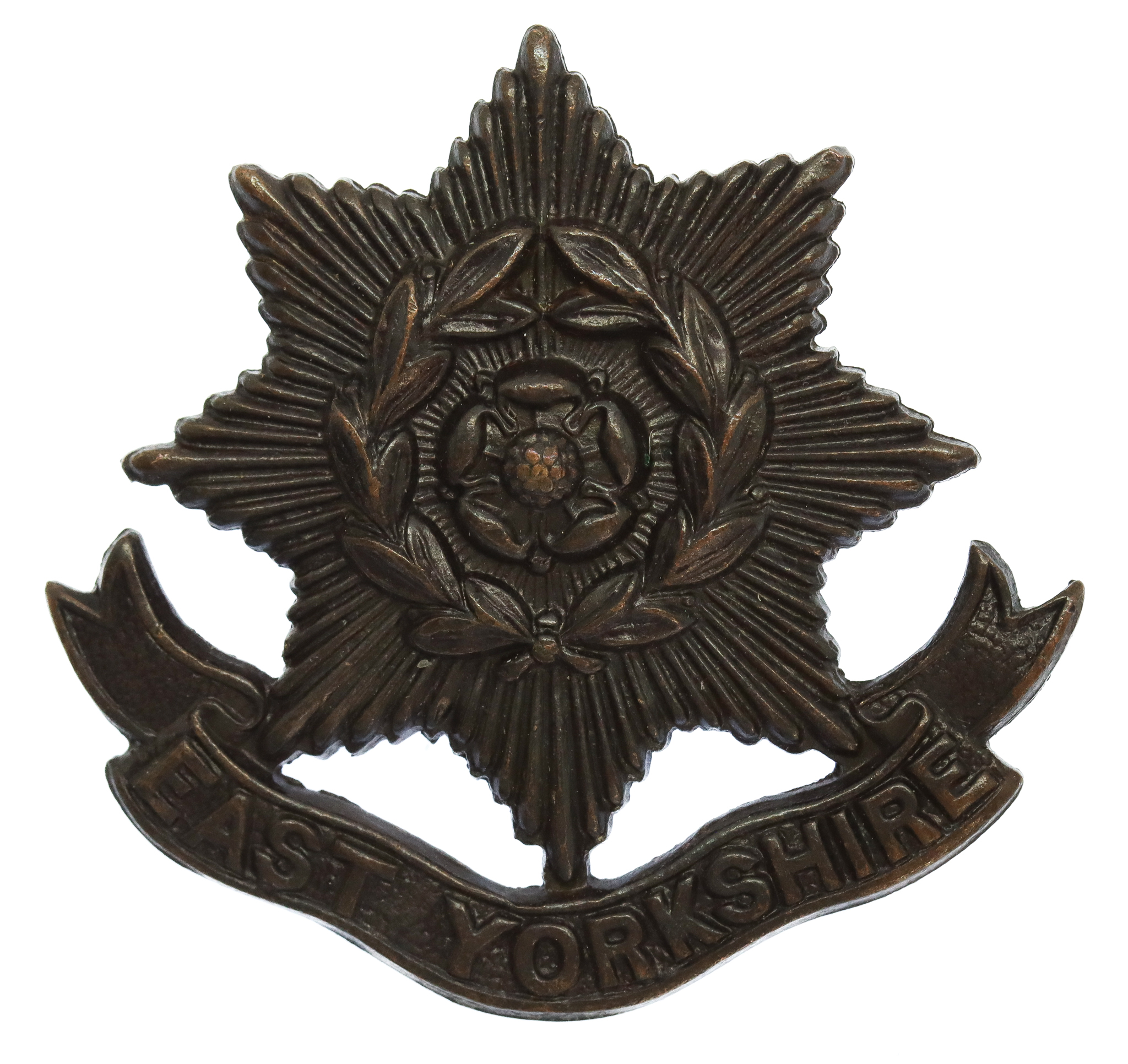 East Yorkshire Regiment Officer's Service Dress Cap Badge