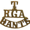 Hampshire Territorials Royal Garrison Artillery (T/RGA/HANTS) Shoulder Title