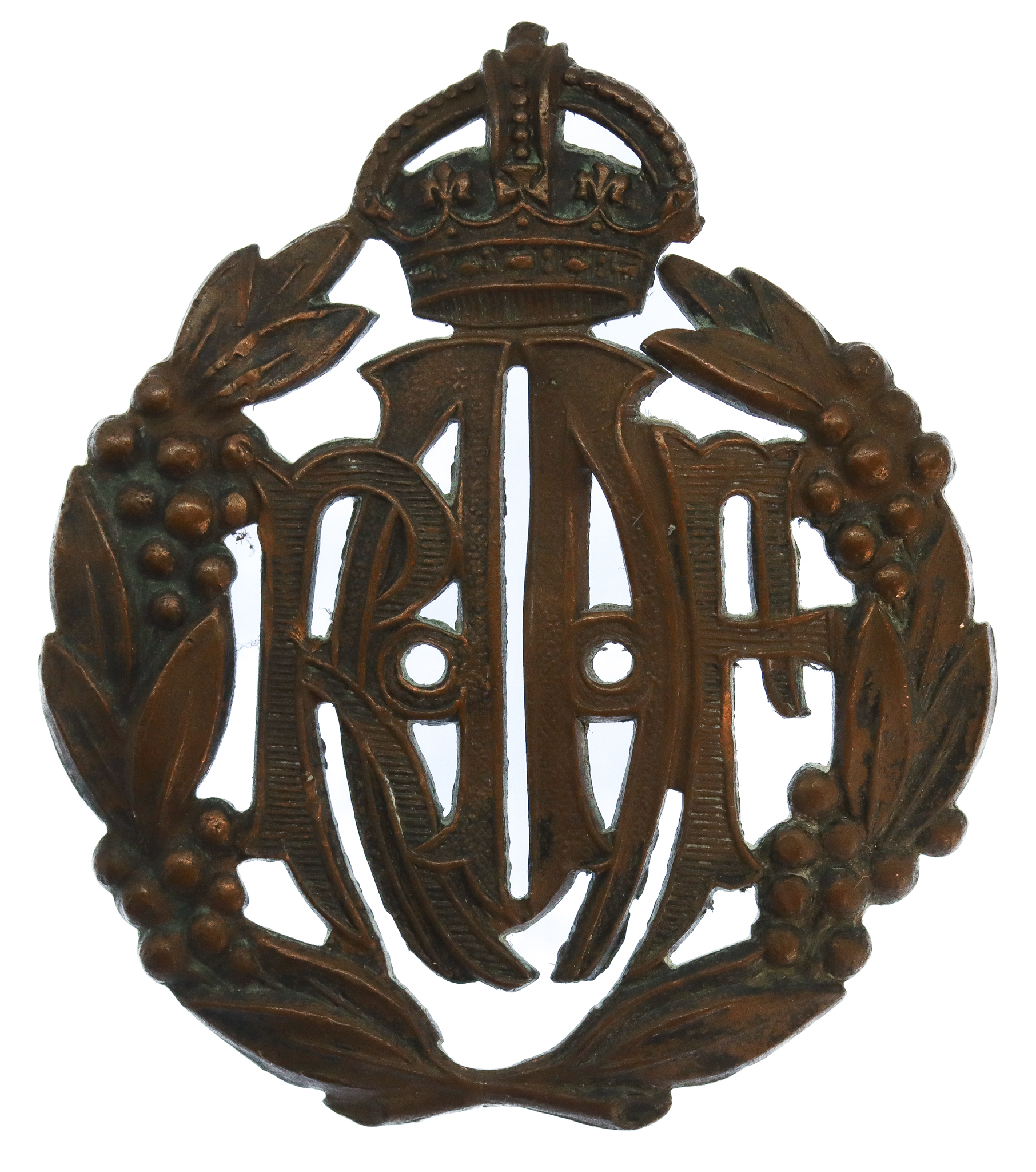 Royal Australian Air Force (R.A.A.F.) Cap Badge - King's Crown