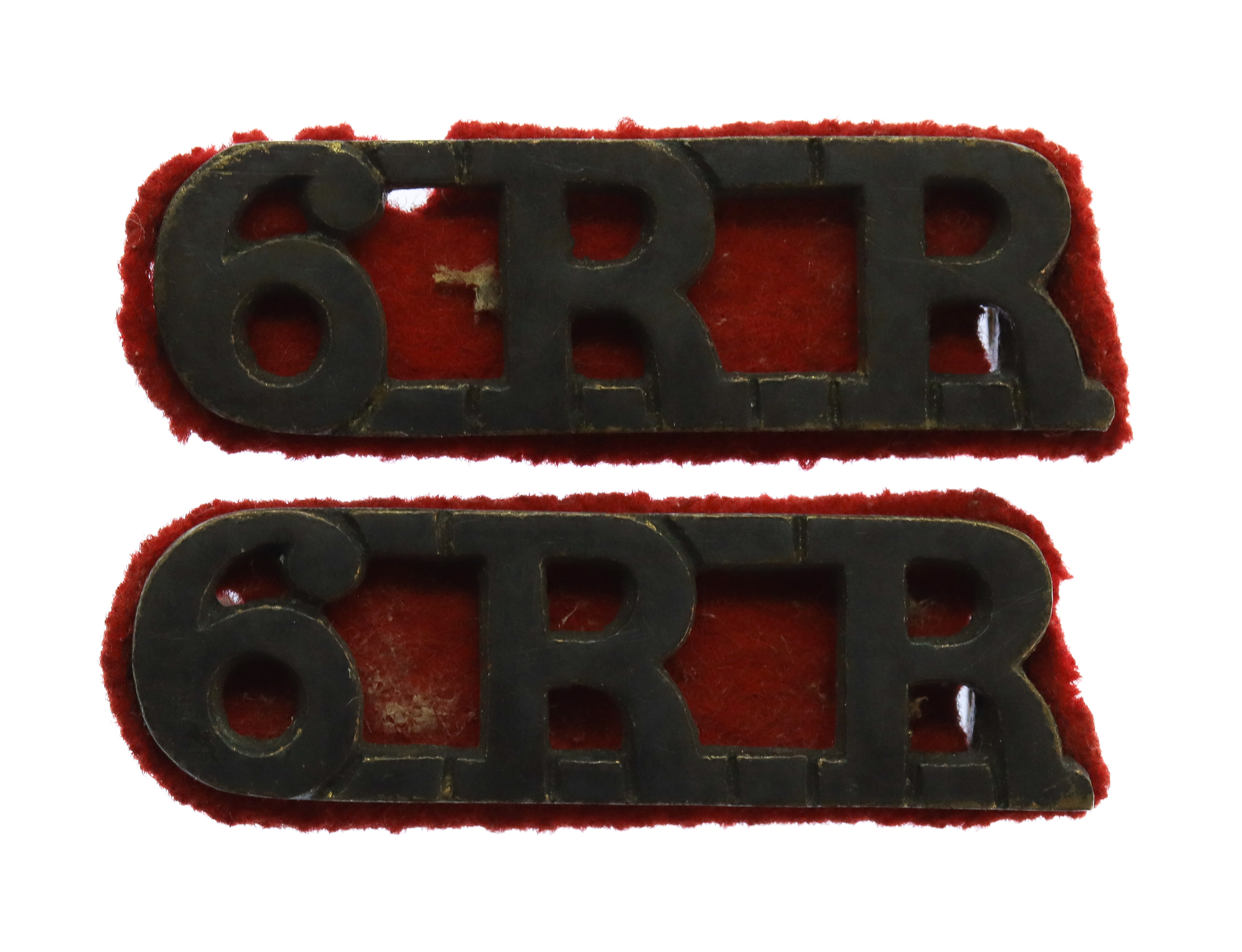 Pair of Indian Army 6th Rajputana Rifles (6RR) Shoulder Titles