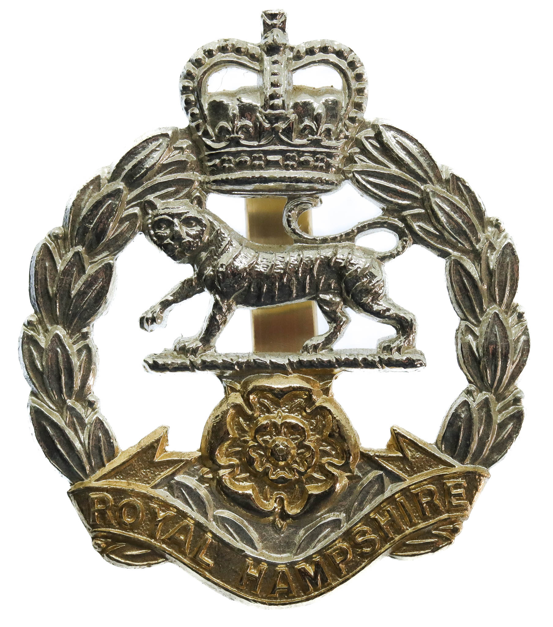 Royal Hampshire Regiment Anodised (Staybrite) Cap Badge