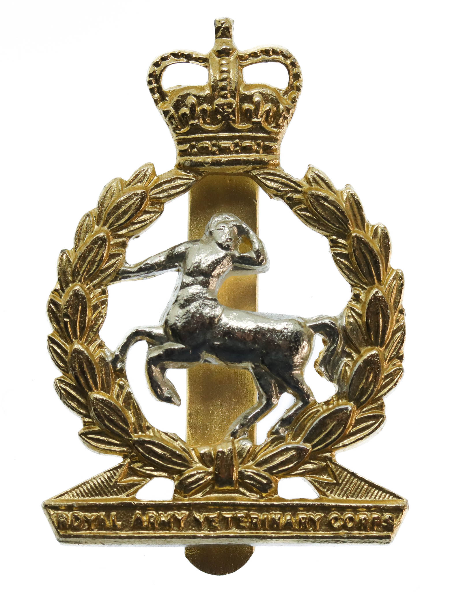 Royal Army Veterinary Corps (R.A.V.C.) Anodised (Staybrite) Cap Badge