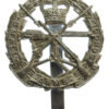 Small Arms School Corps Anodised (Staybrite) Cap Badge