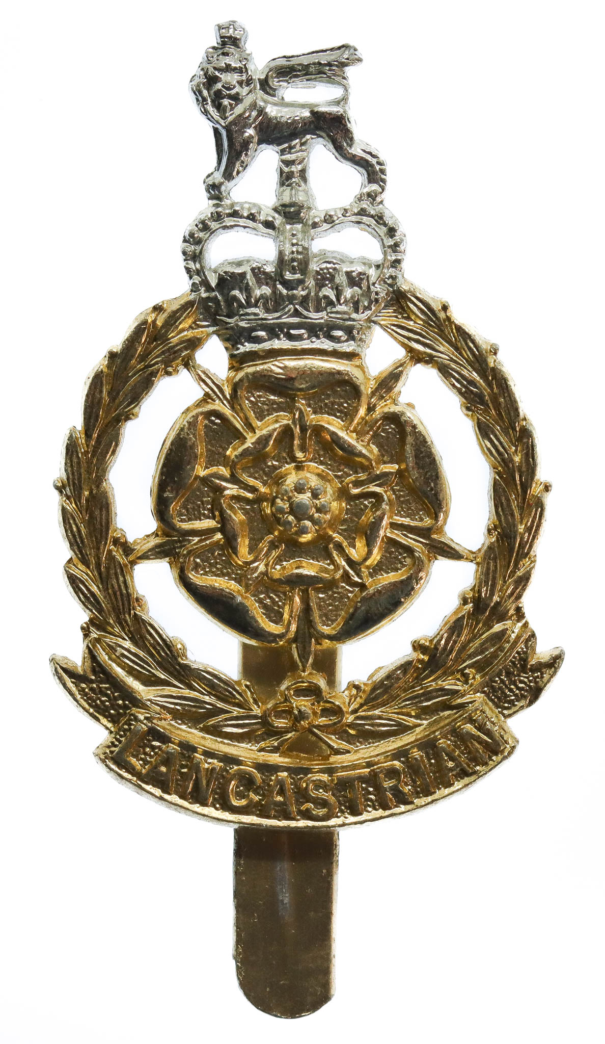 Lancastrian Brigade Anodised (Staybrite) Cap Badge