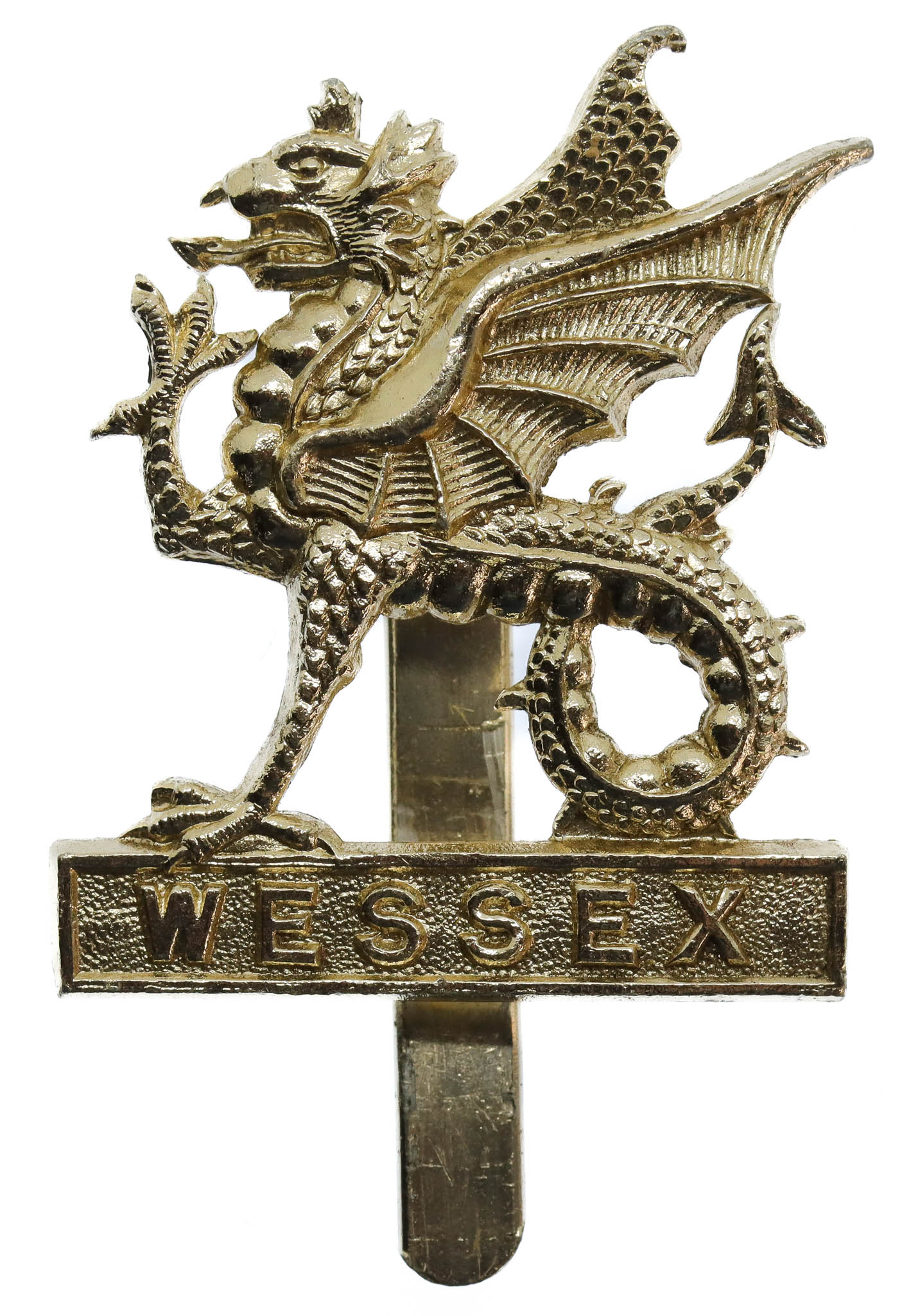 Wessex Brigade Anodised (Staybrite) Cap Badge