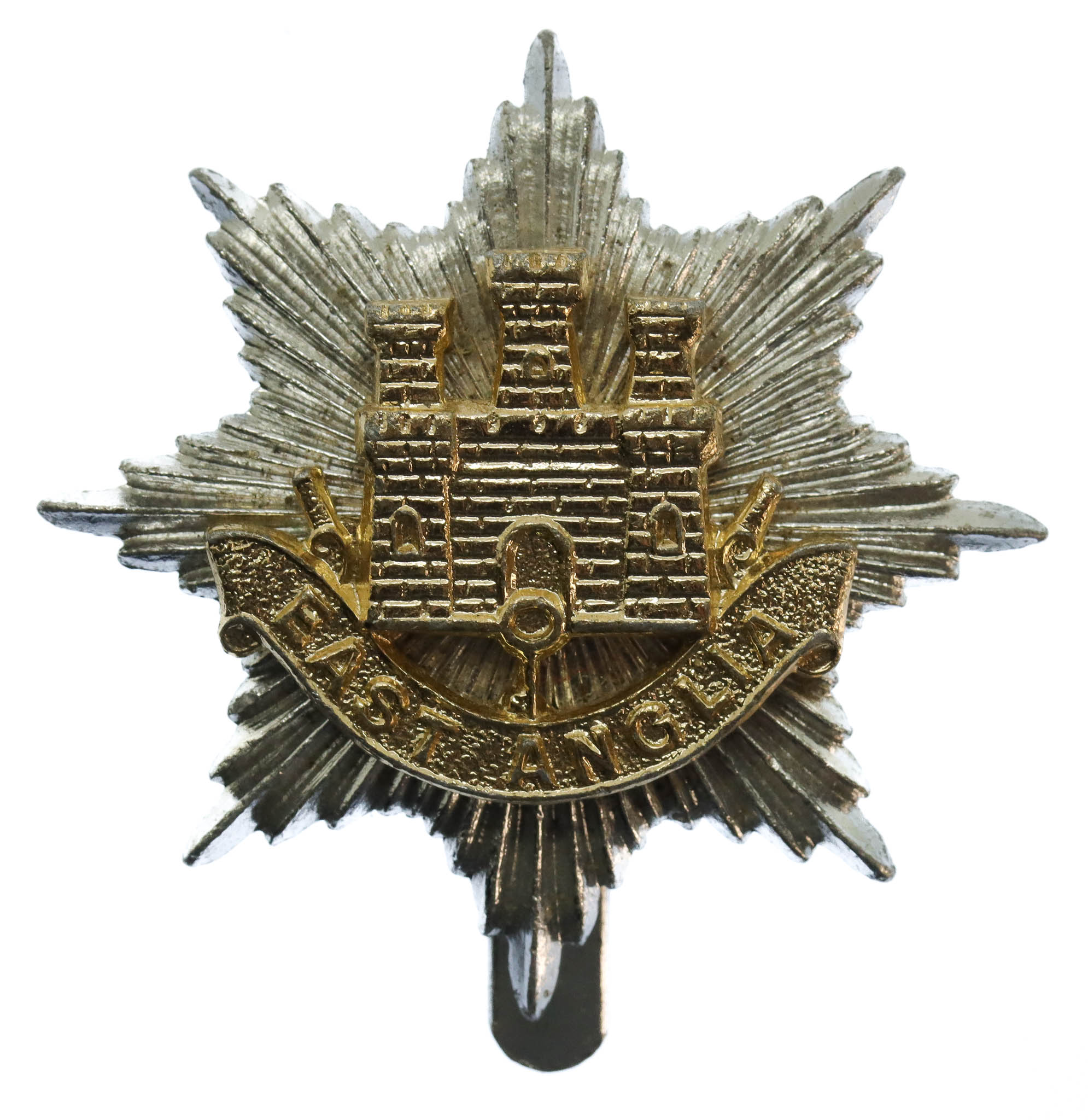 East Anglia Brigade Anodised (Staybrite) Cap Badge