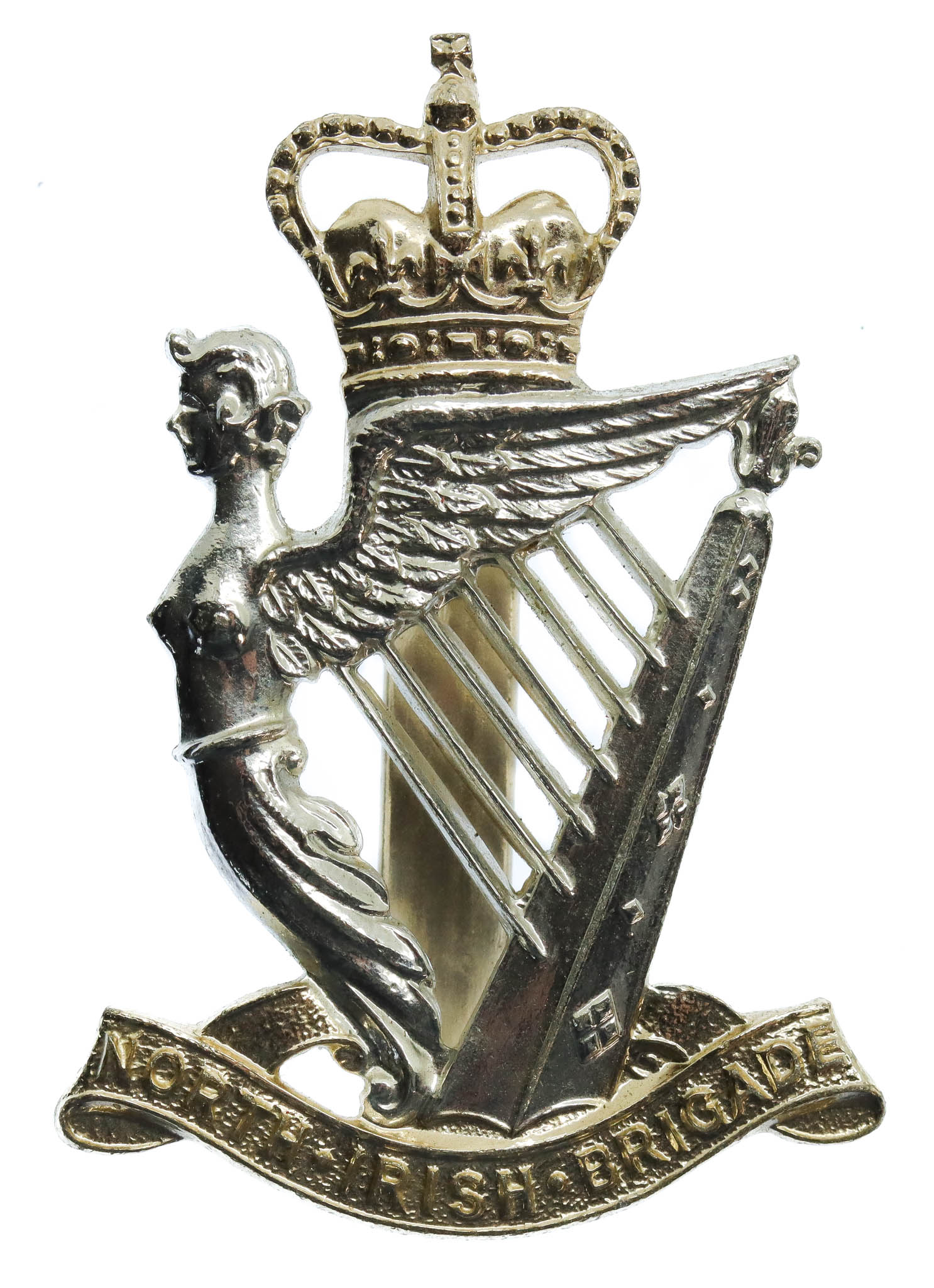 North Irish Brigade Anodised (Staybrite) Cap Badge