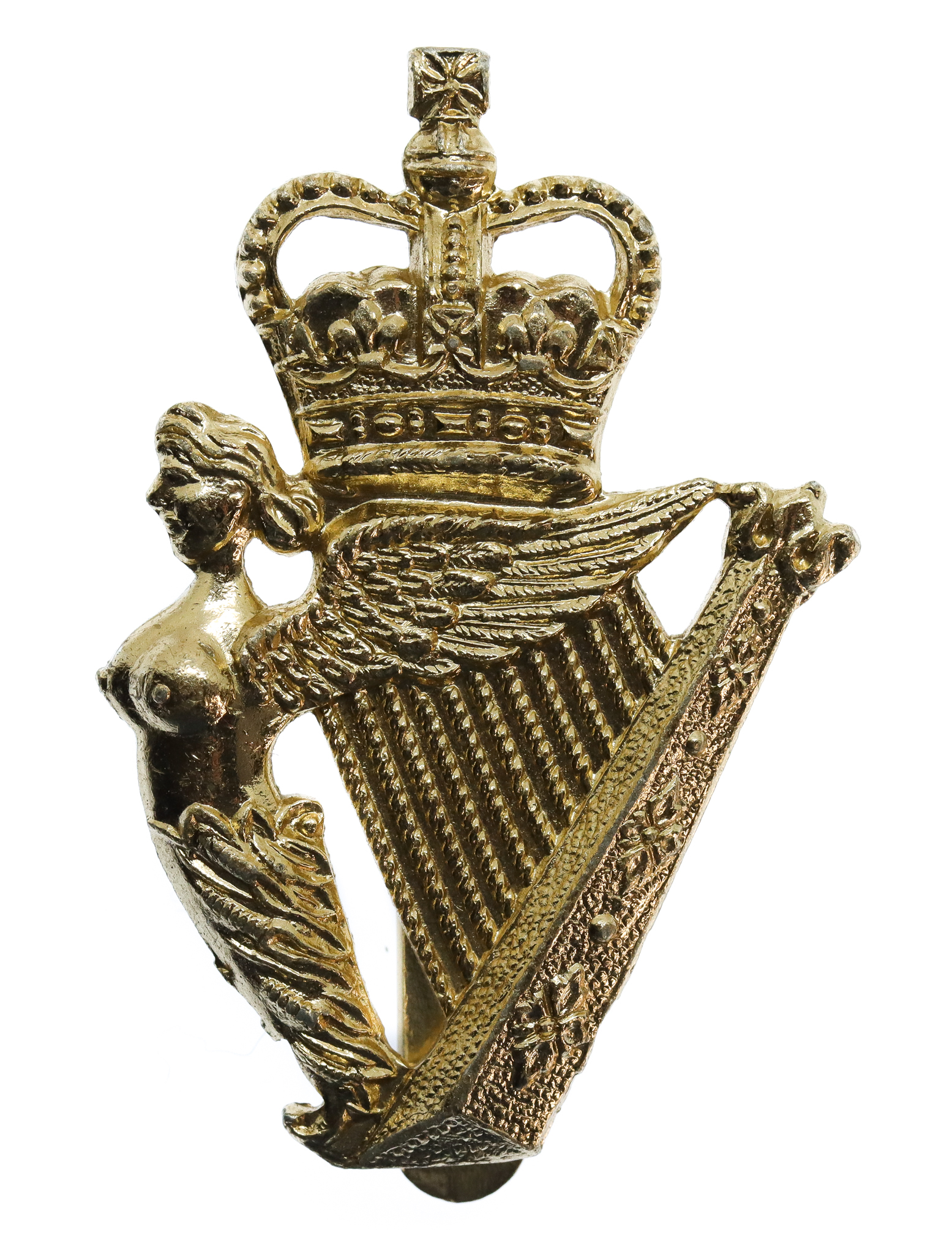 Ulster Defence Regiment (U.D.R.) Anodised (Staybrite) Cap Badge
