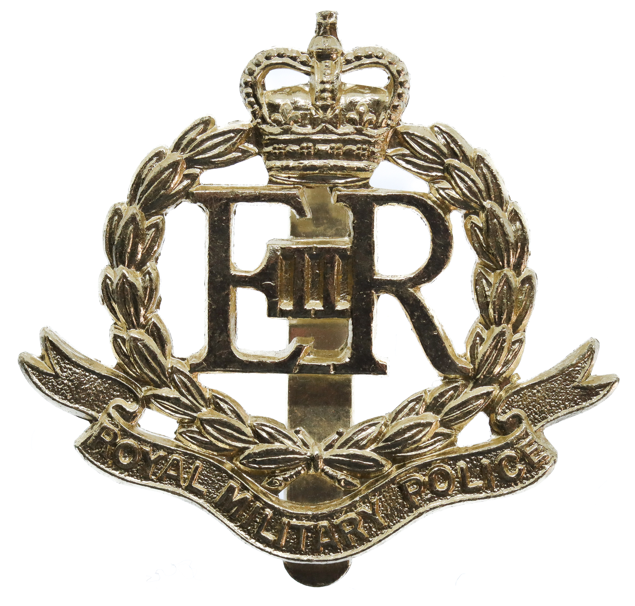 EIIR Royal Military Police Anodised (Staybrite) Cap Badge
