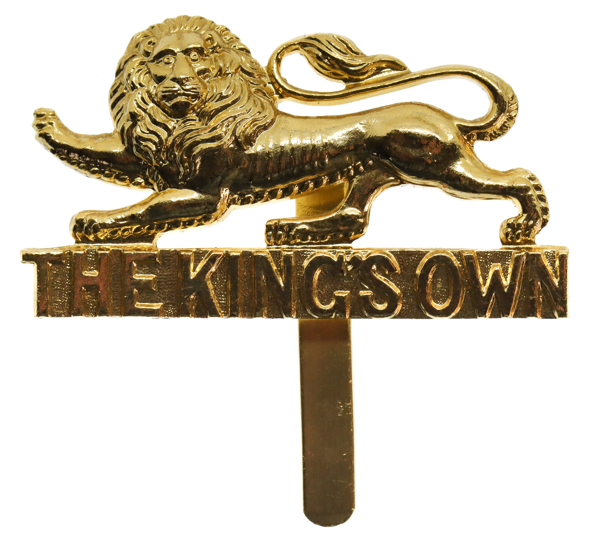 King's Own (Royal Lancaster) Regiment Anodised (Staybrite) Cap Badge 