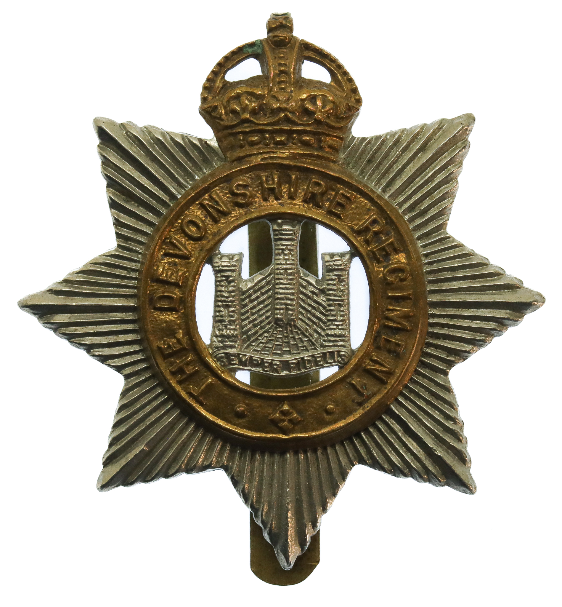 Devonshire Regiment Cap Badge - King's Crown