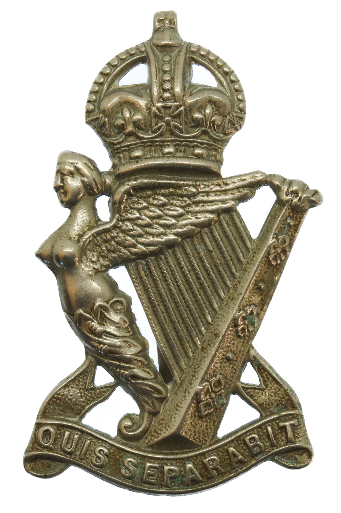 Royal Ulster Rifles (R.U.R.) Cap Badge - King's Crown