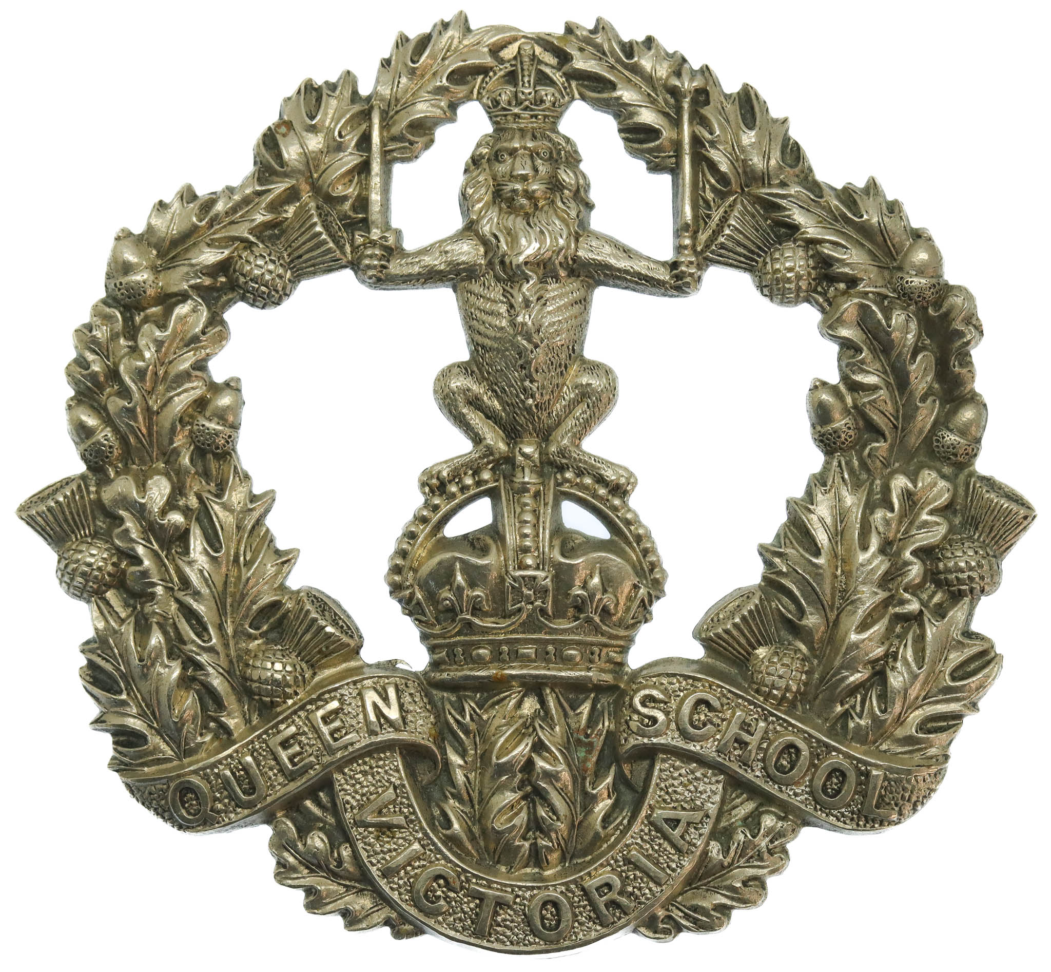 Queen Victoria School, Dunblane Cap Badge - King's Crown