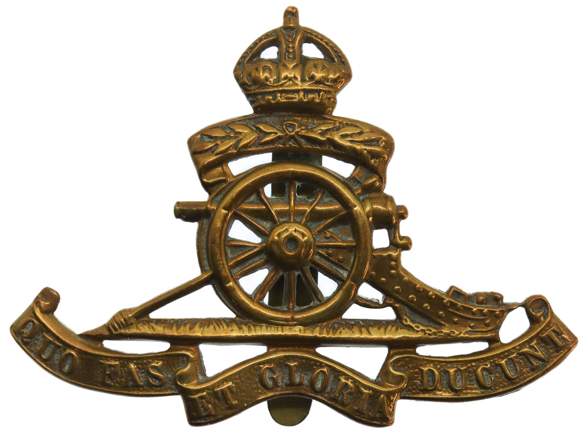 Royal Artillery Territorial Cap Badge - King's Crown