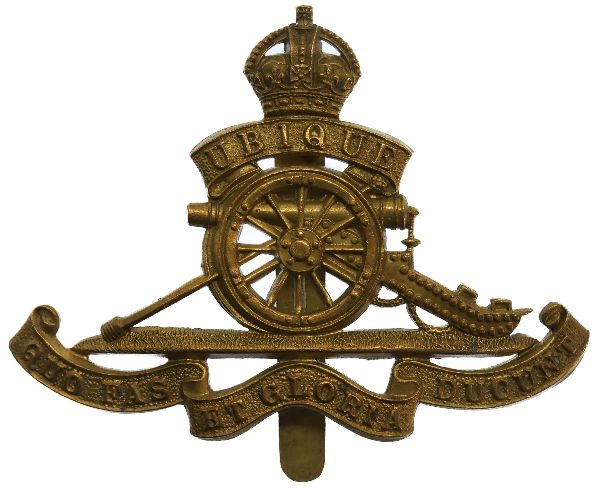 Royal Artillery Cap Badge - King's Crown