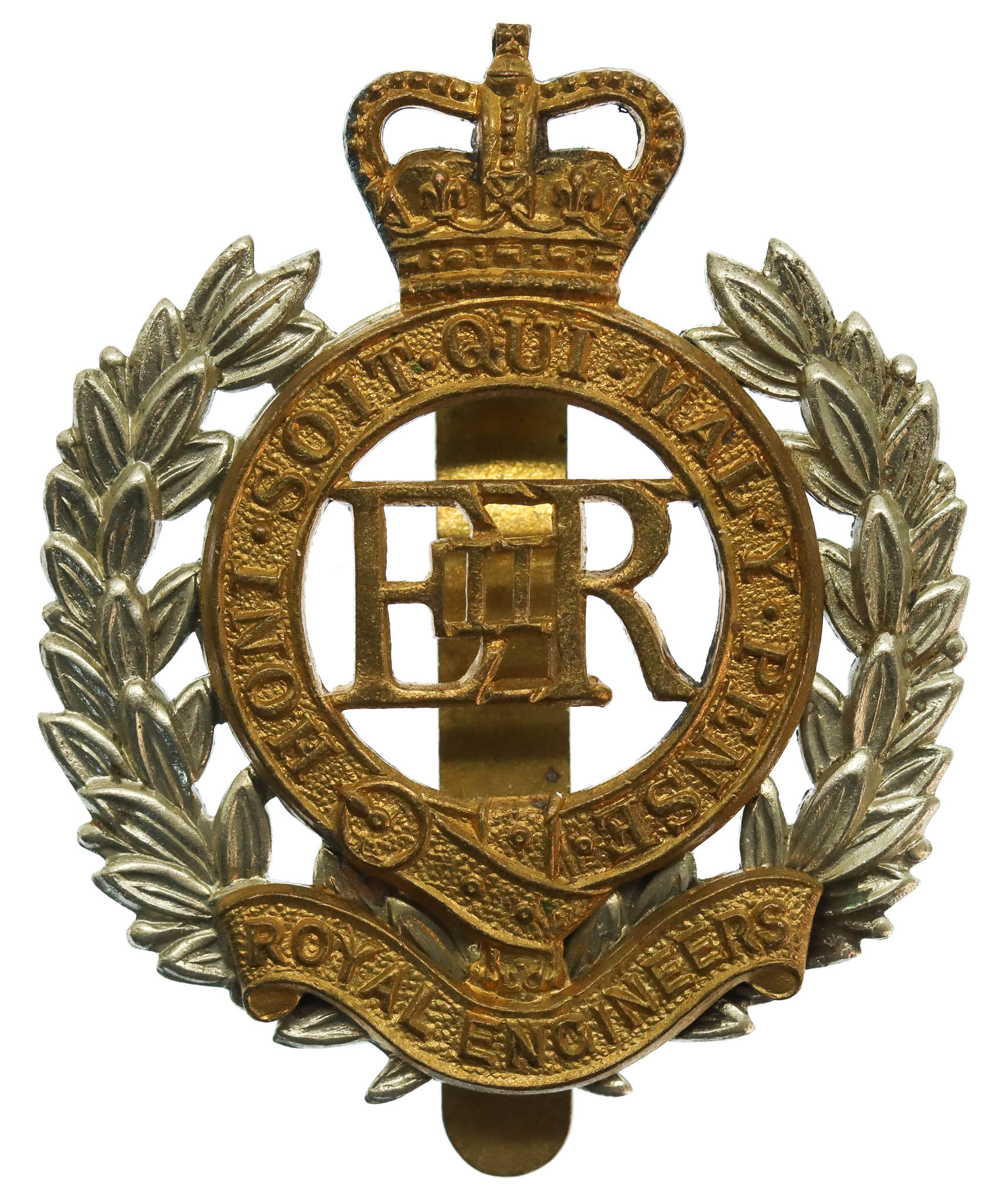 EIIR Royal Engineers Bi-Metal Cap Badge 