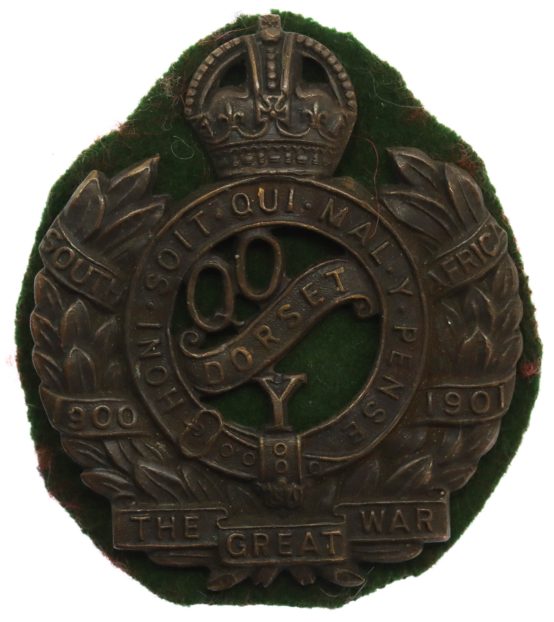 Queen's Own Dorset Yeomanry Cap Badge - King's Crown