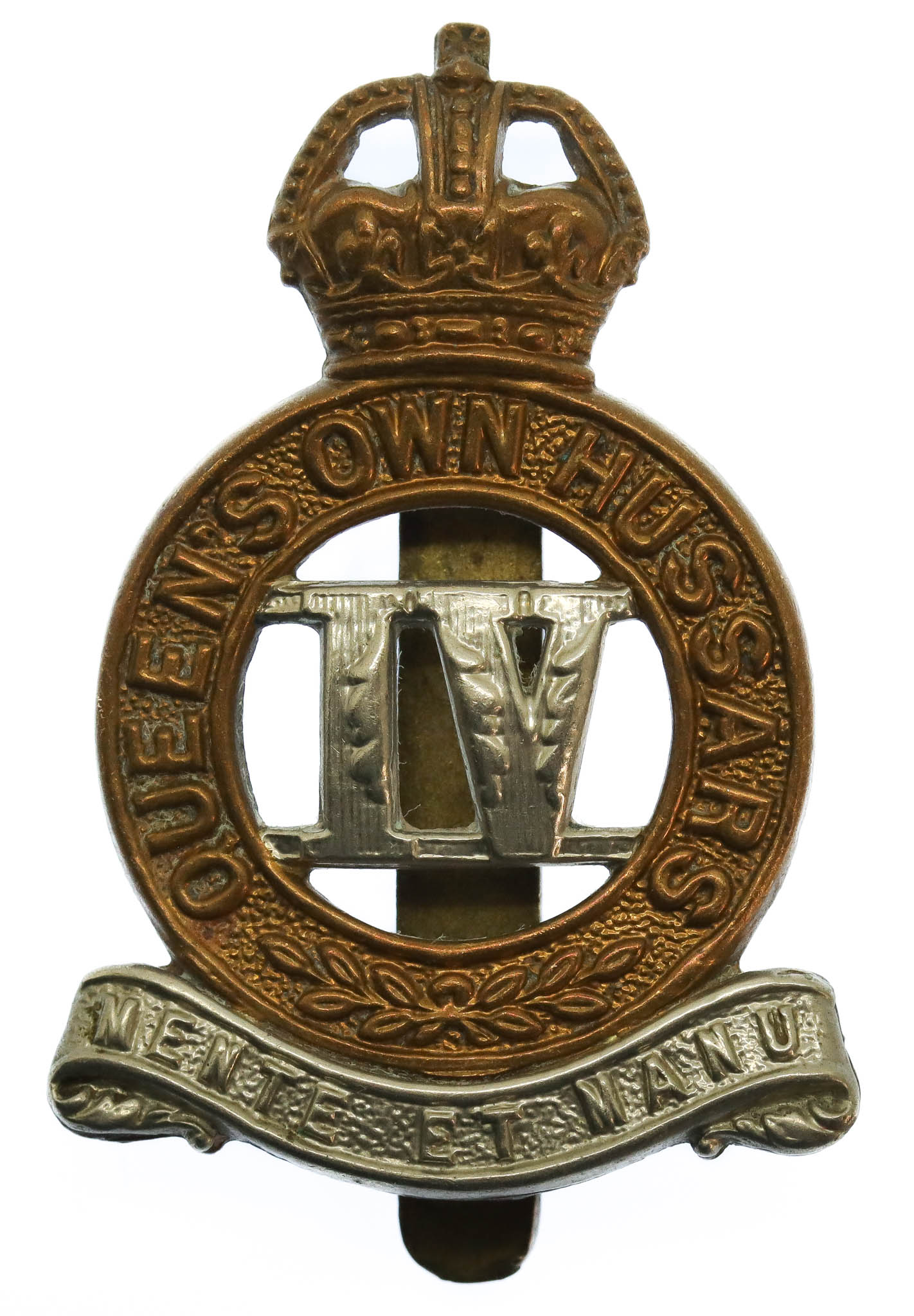 4th Queen's Own Hussars Cap Badge - King's Crown