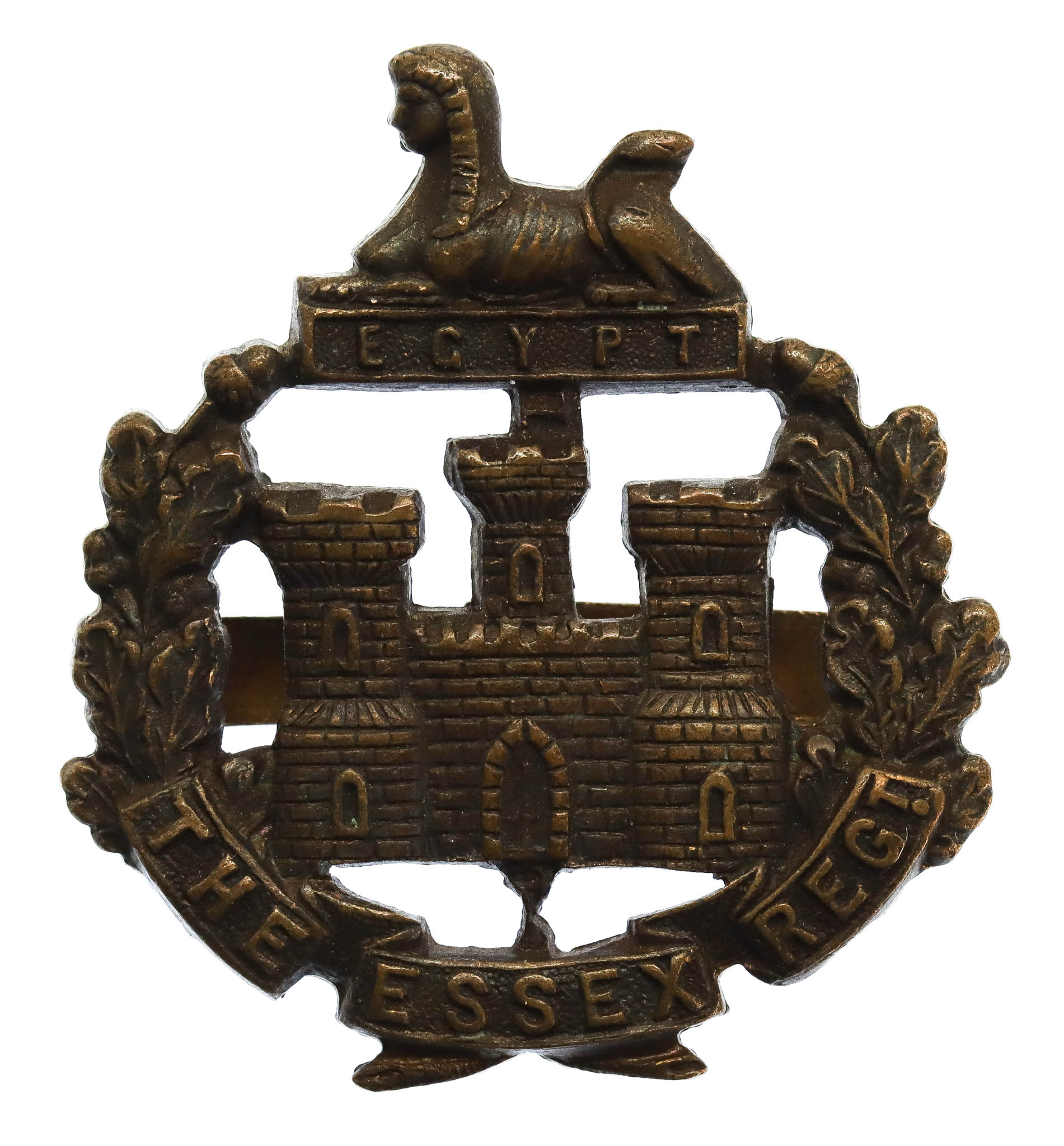 Essex Regiment Officer's Service Dress Cap Badge (circa 1902)