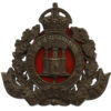 Suffolk Regiment Officer's Service Dress Cap Badge - King's Crown