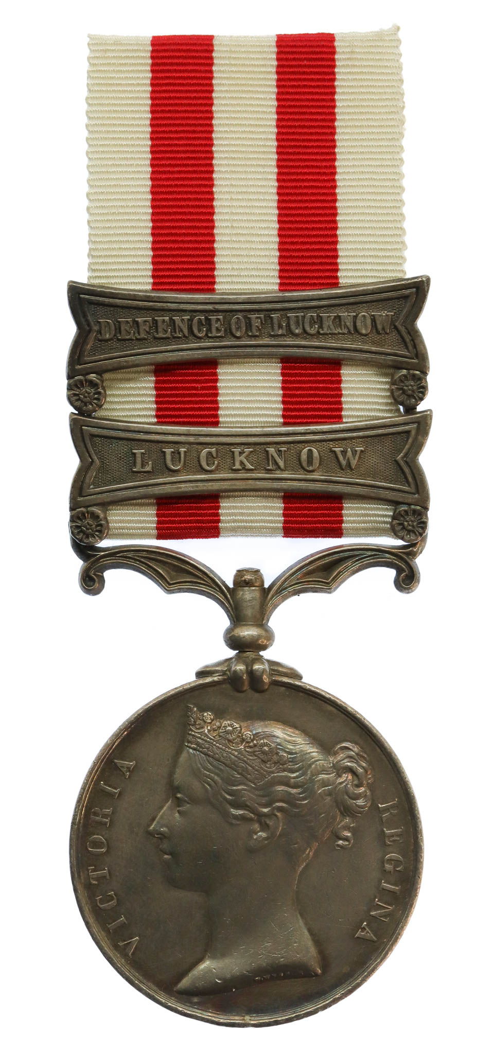 Indian Mutiny Medal (Clasps - Lucknow, Defence of Lucknow) - J. Byrne, 1st Madras Fusiliers