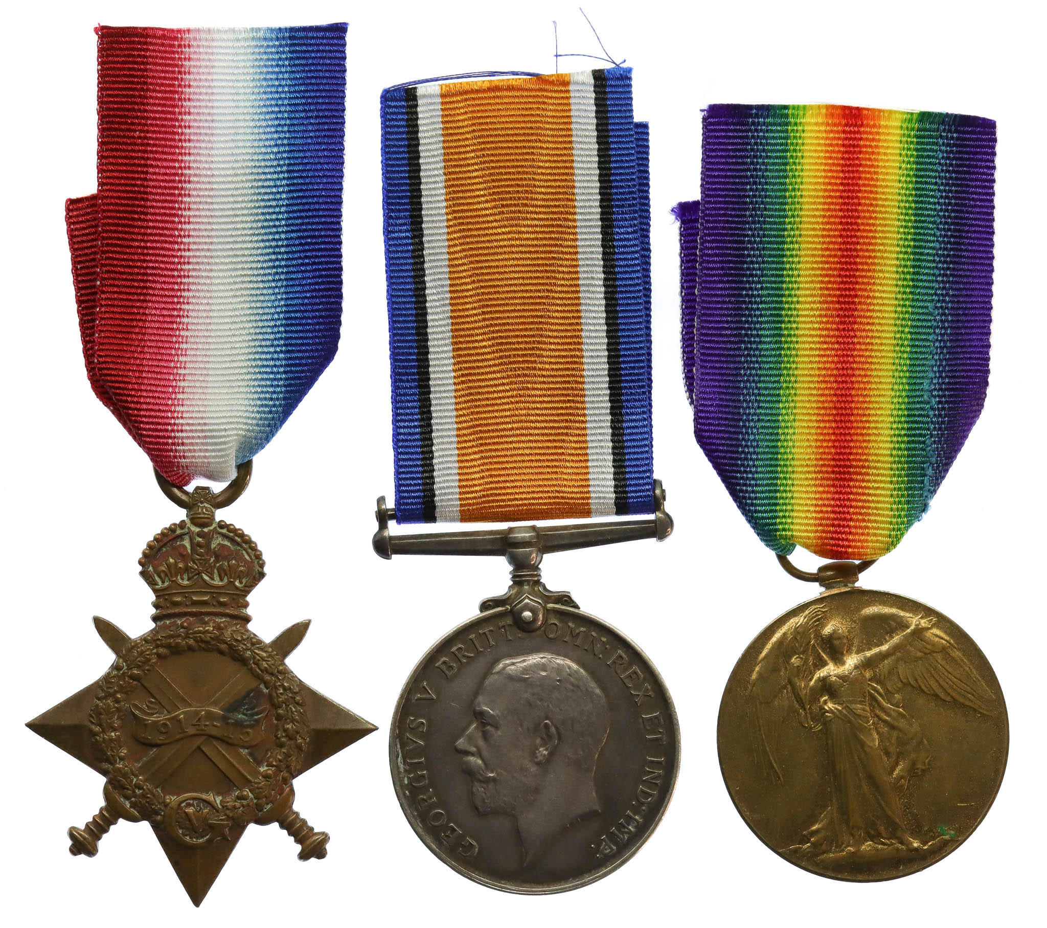 WW1 1914-15 Star Medal Trio - Dvr. W.E. Lane, Royal Artillery