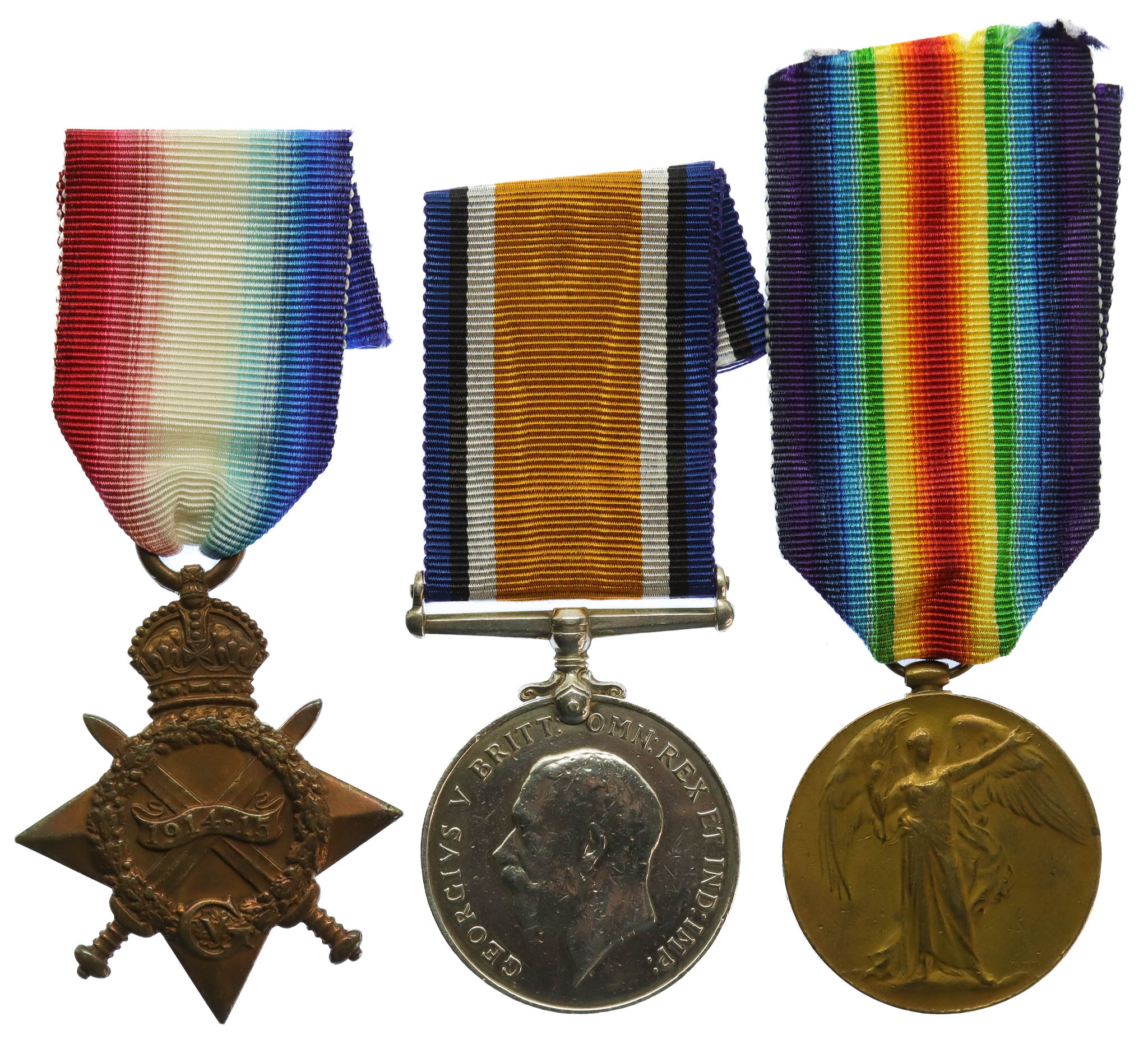 WW1 1914-15 Star Medal Trio - Pte. S. Wigglesworth, 1st/4th (Hallamshire) Bn. York & Lancaster Regiment
