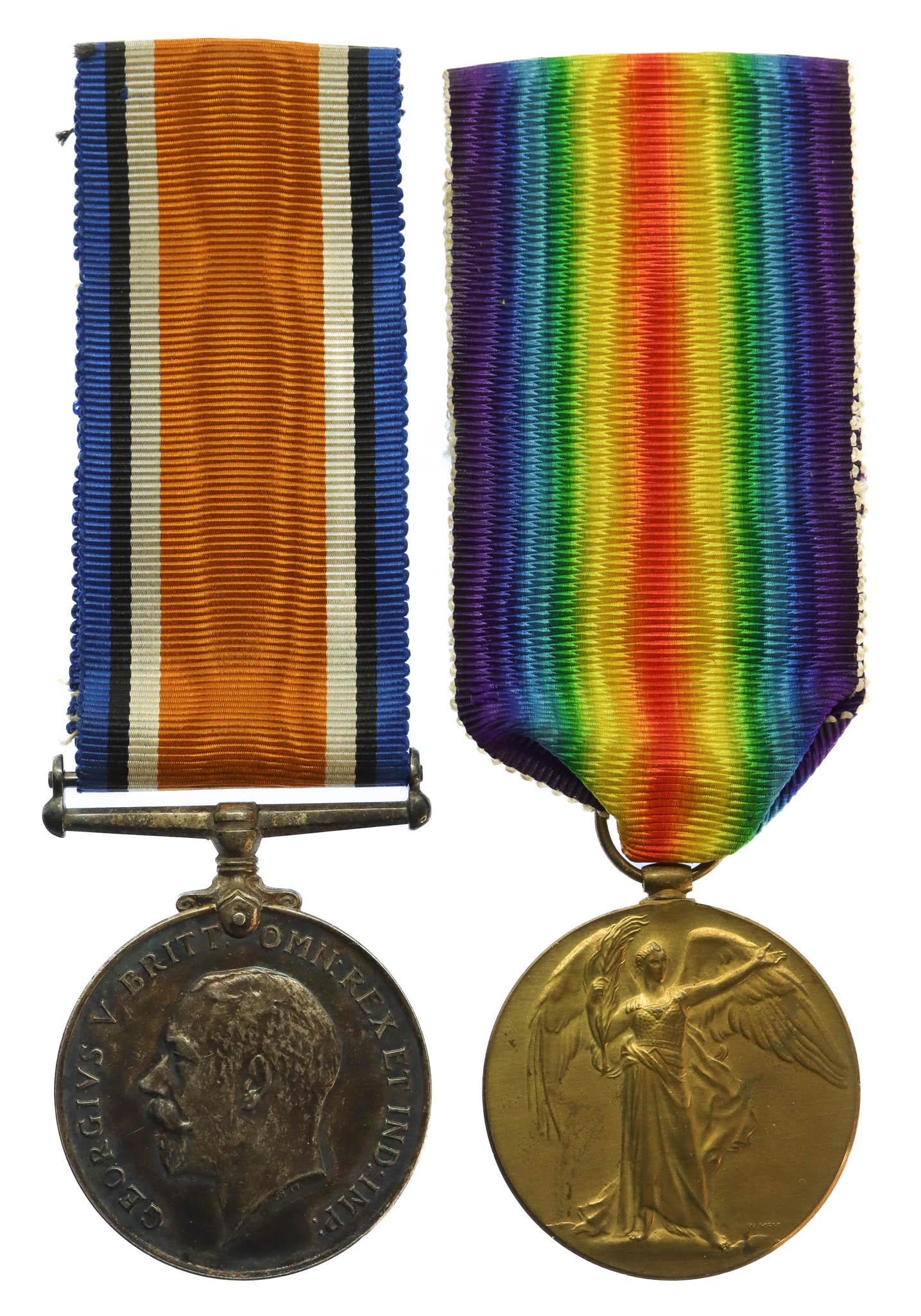 WW1 British War & Victory Medal Pair - Pte. G. Hall, Royal Irish Regiment