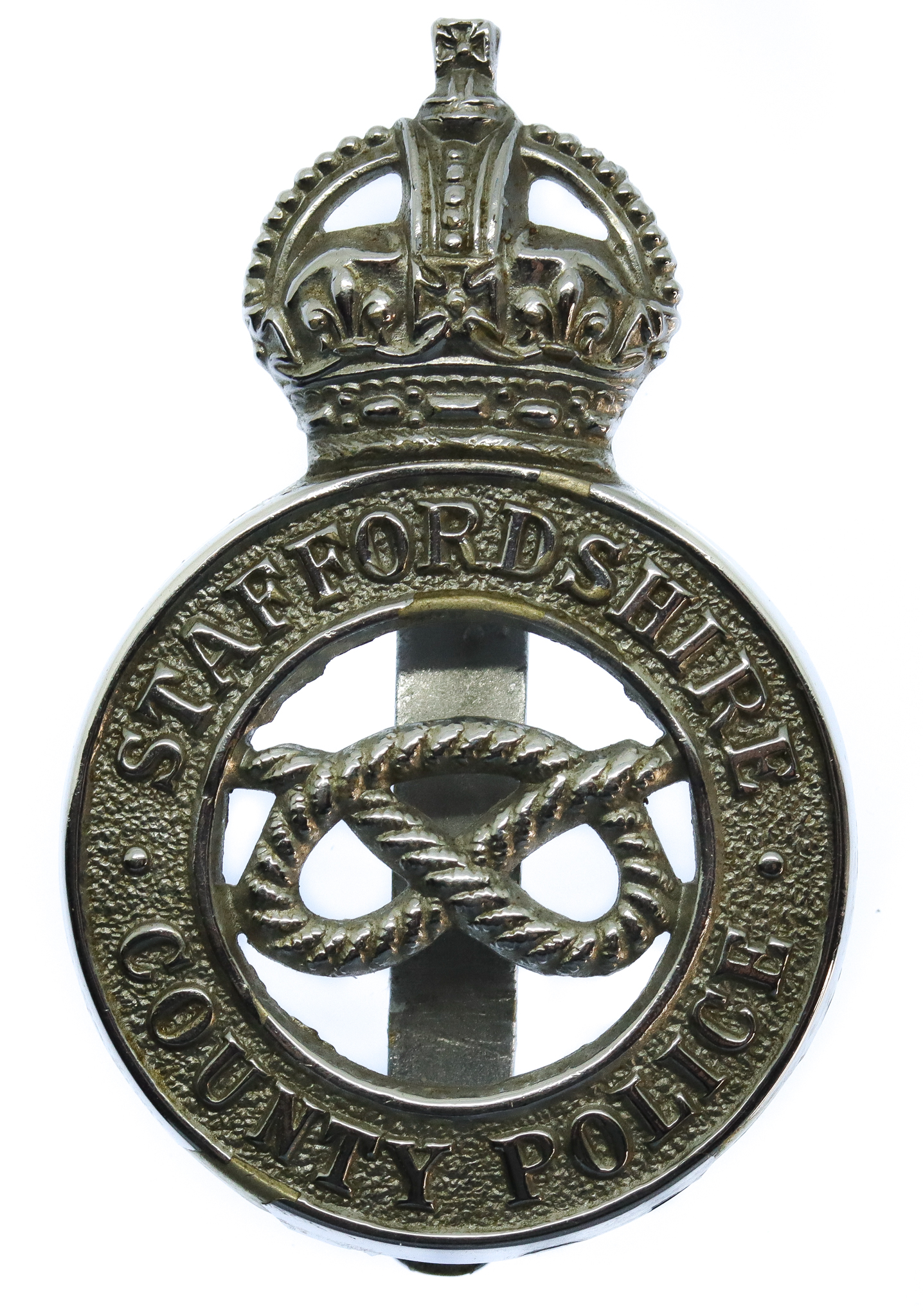 Staffordshire County Police Cap Badge - King's Crown