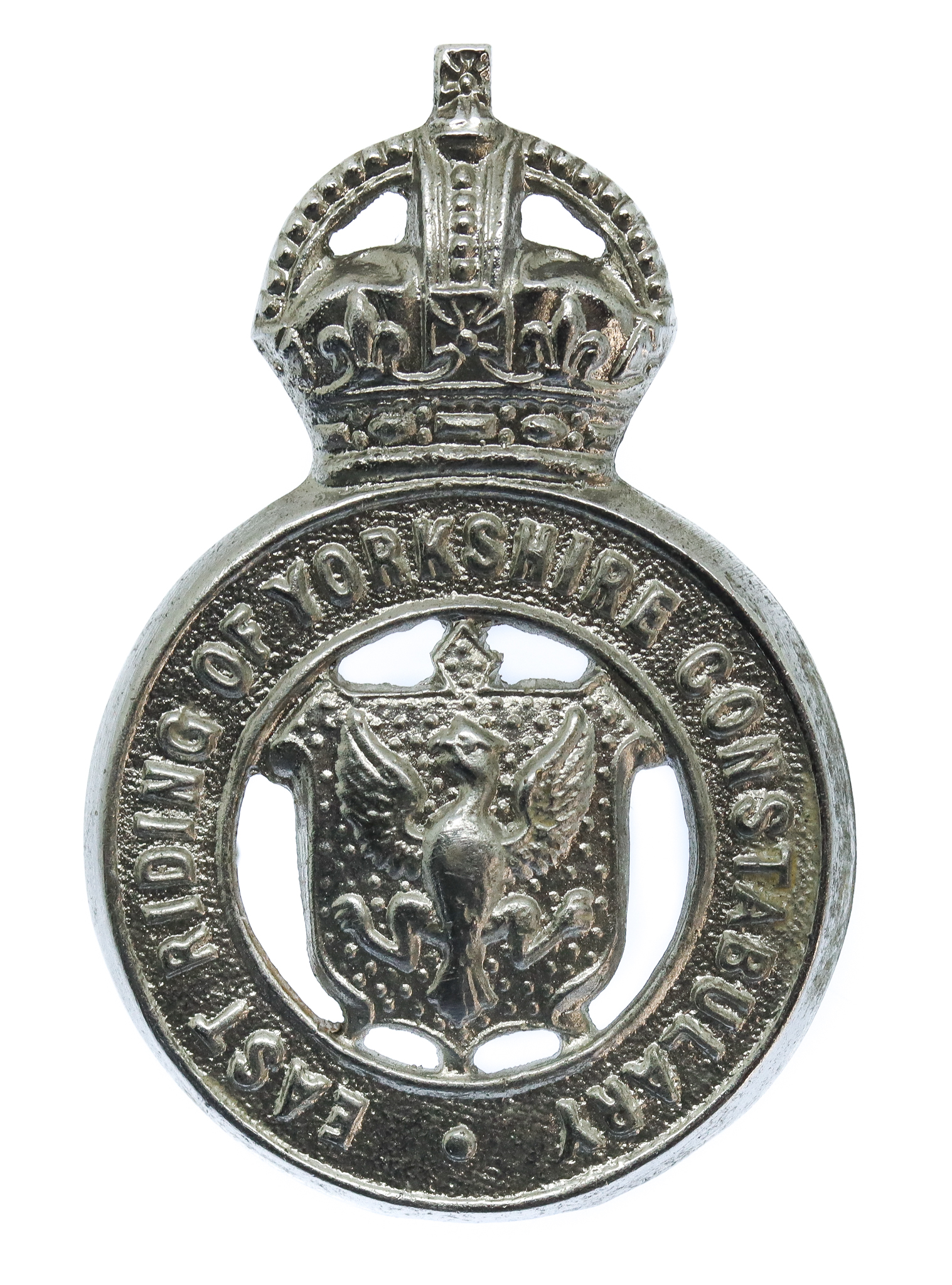 East Riding of Yorkshire Constabulary Cap Badge - King's Crown