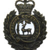 Berkshire Constabulary Black Wreath Helmet Plate - Queen's Crown