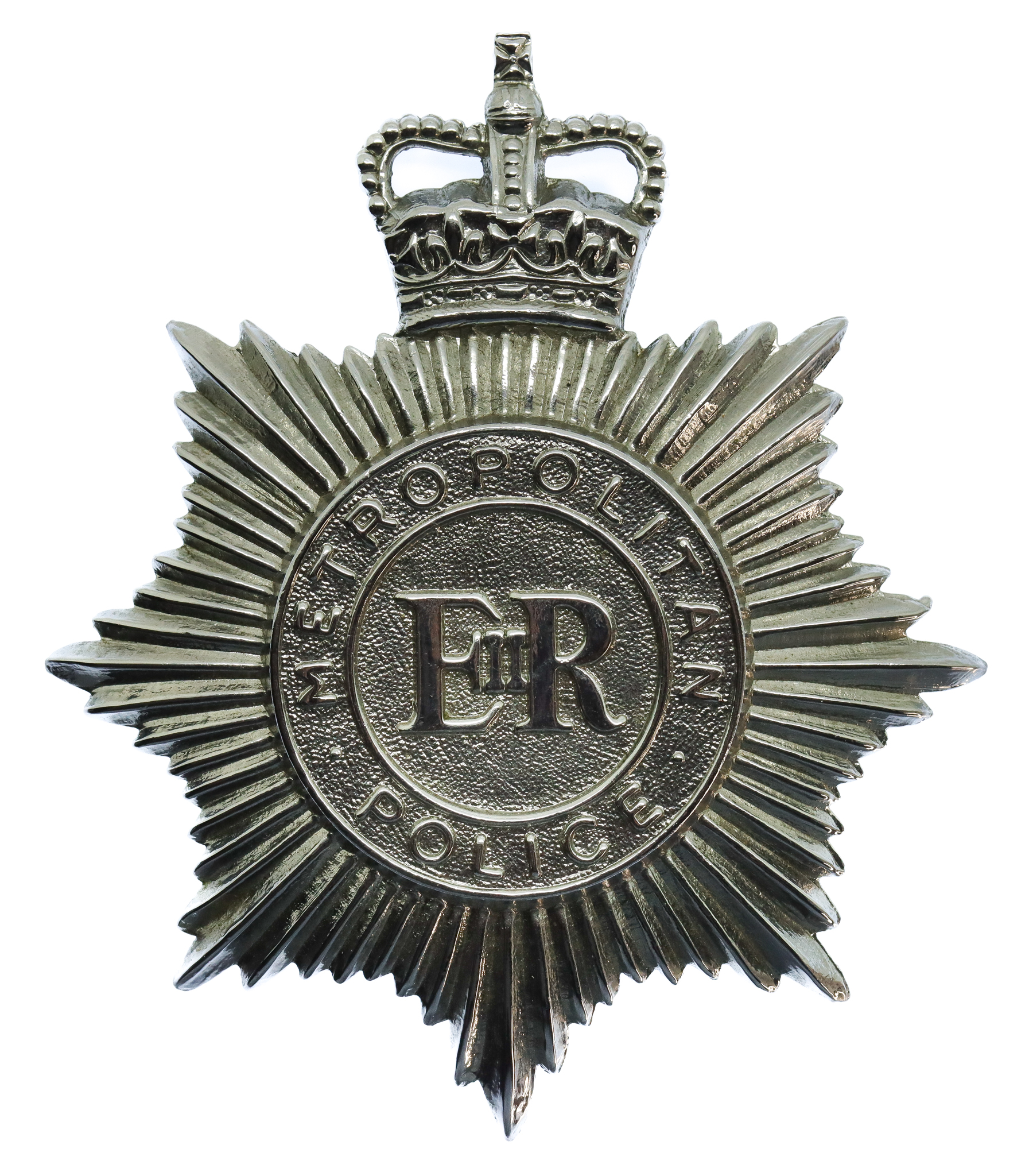 Metropolitan Police Noddy Bike Helmet Plate - Queen's Crown