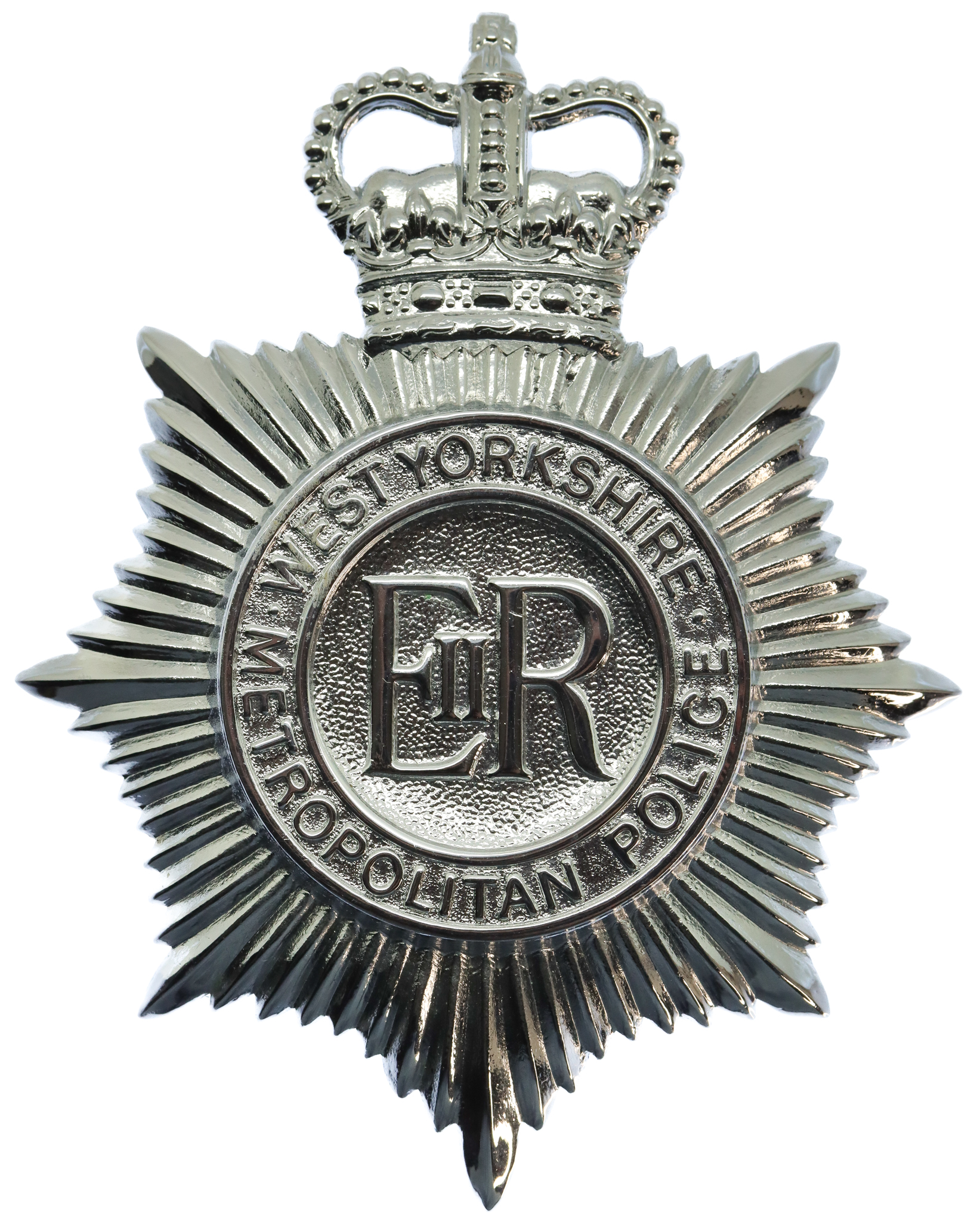 West Yorkshire Metropolitan Police Helmet Plate - Queen's Crown