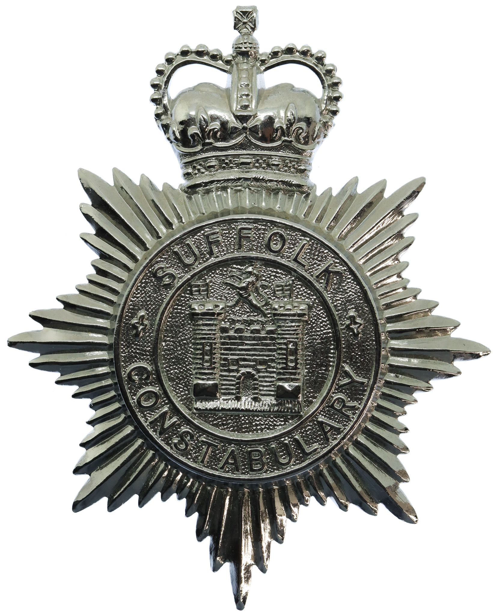Suffolk Constabulary Helmet Plate - Queen's Crown