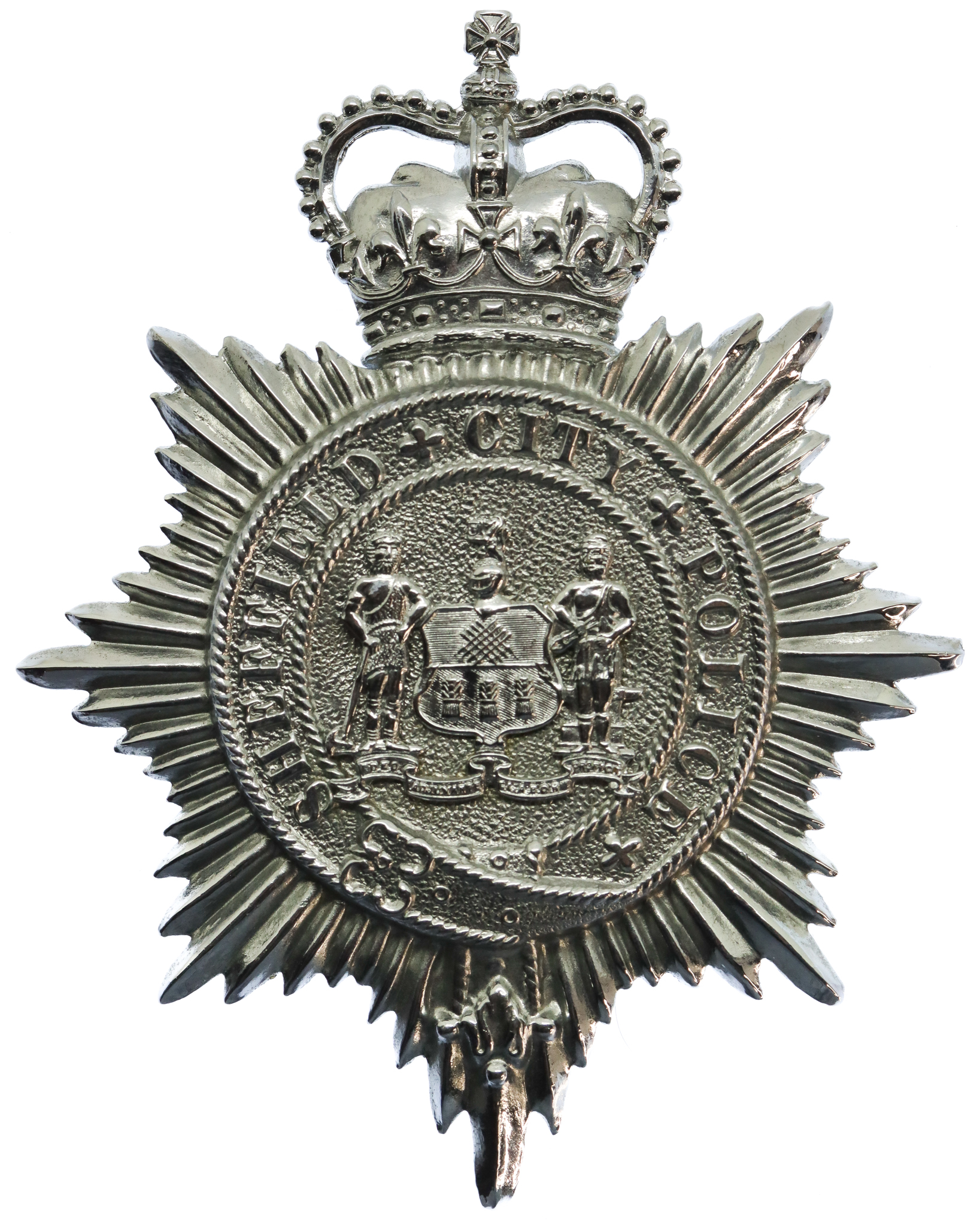 Sheffield City Police Helmet Plate - Queen's Crown