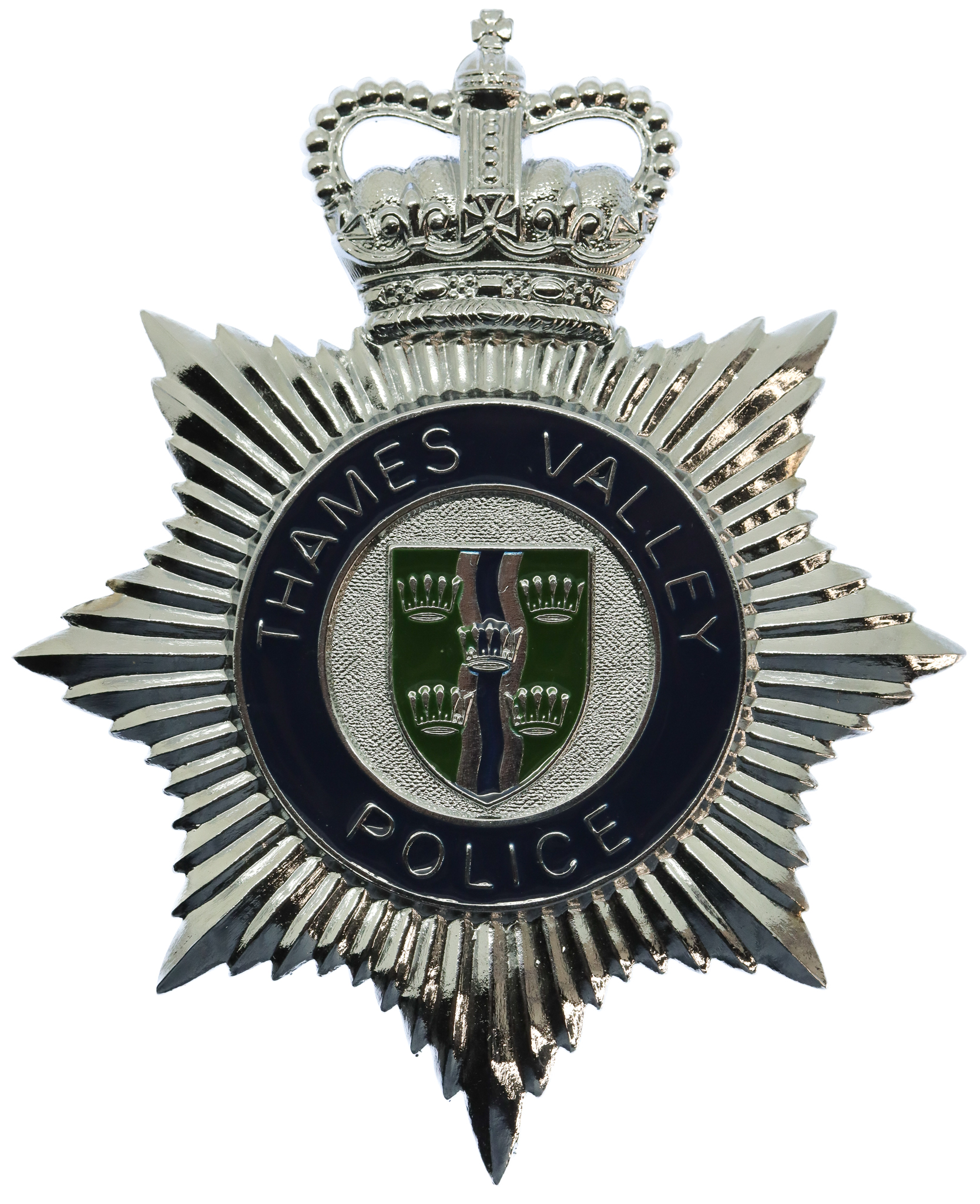 Thames Valley Police Enamelled Helmet Plate - Queen's Crown