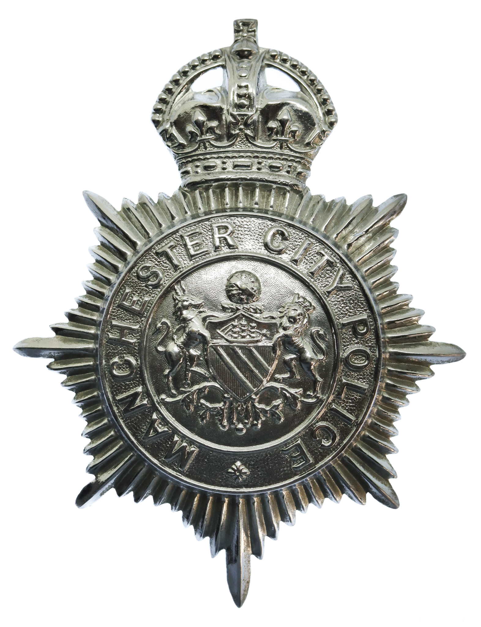 Manchester City Police Helmet Plate - King's Crown