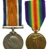 WW1 British War & Victory Medal Pair - Pte. J.S. Riddell, Royal Army Medical Corps - Died of Wounds, 11/7/17