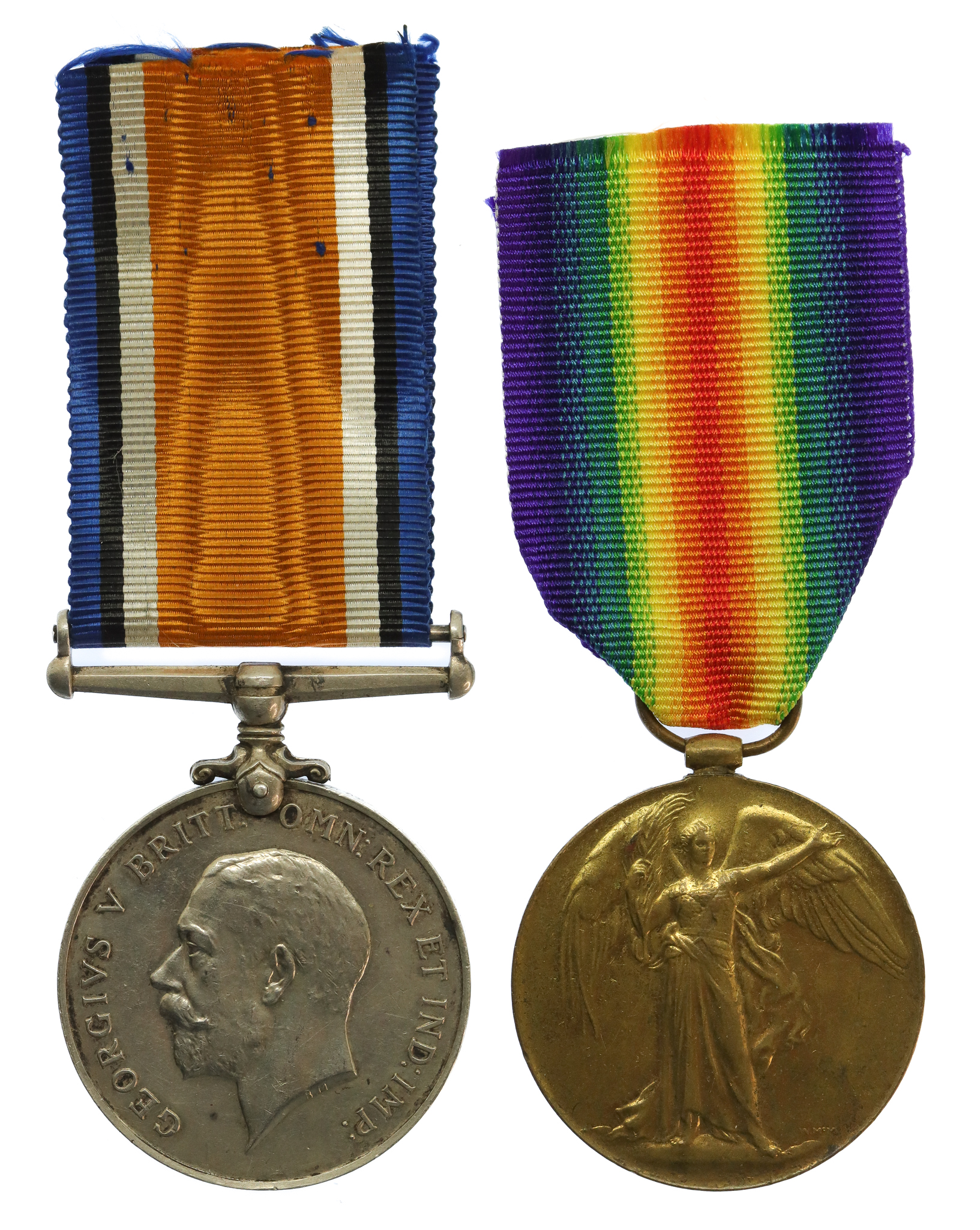 WW1 British War & Victory Medal Pair - Pte. J.S. Riddell, Royal Army Medical Corps - Died of Wounds, 11/7/17