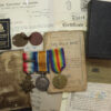 WW1 1914 Mons Star and Bar Medal Trio with Dog Tags and Original Documents - Pte. D. Potter, 2nd Bn. Wiltshire Regiment