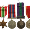 WW2, GSM (Clasp - Palestine 1945-48) and Fire Brigade Long Service Medal Group of Five - Tpr. J.R. Carruthers, King's Dragoon Guards